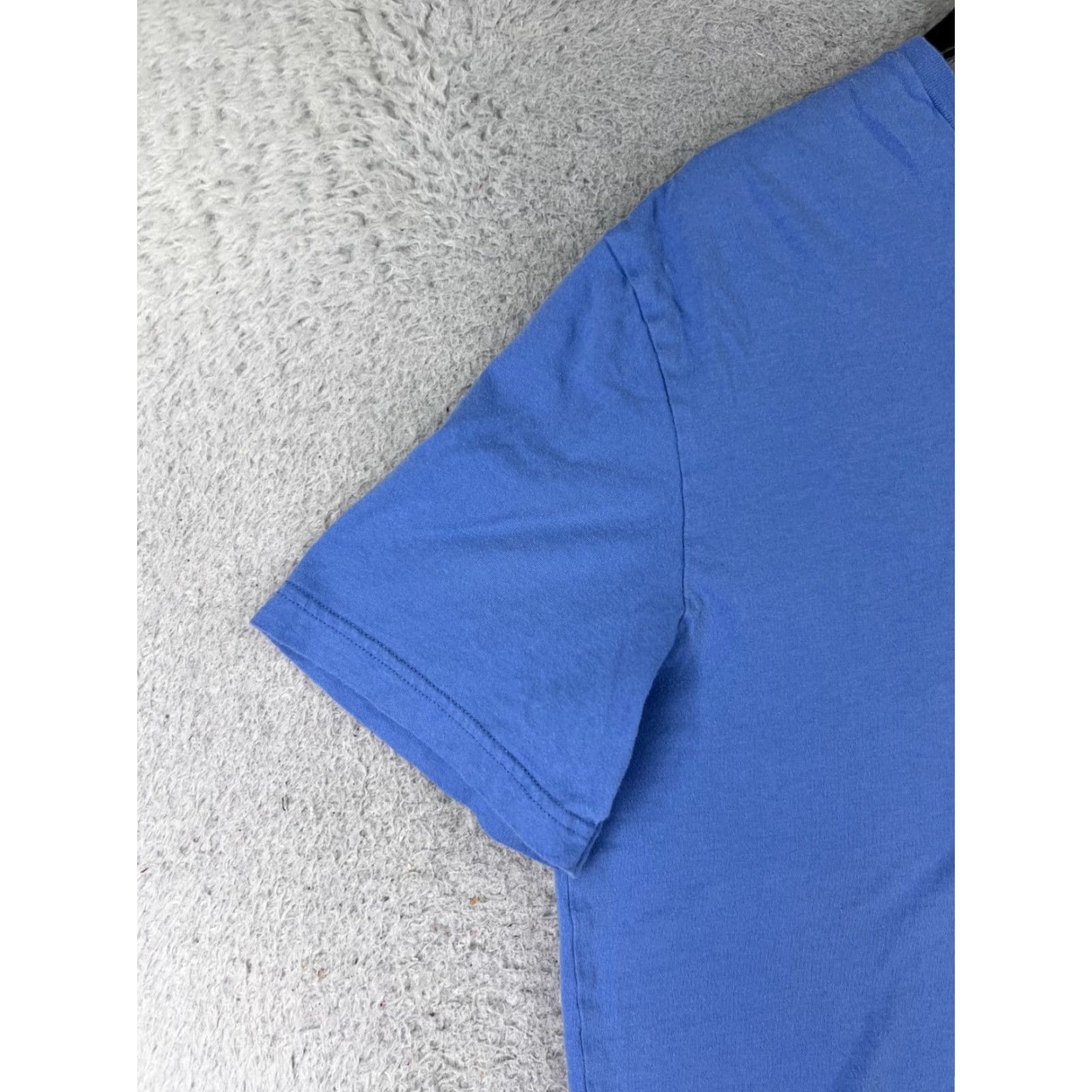 Tommy Hilfiger Tommy Hilfiger Shirt Women's Large Blue V-Neck Short Sleeve Cotton Logo Size L / US 10 / IT 46 - 3 Thumbnail