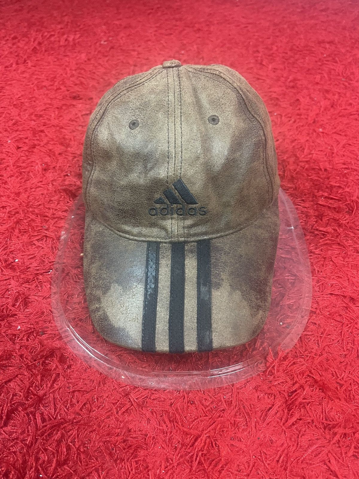 Adidas Vintage Adidas Leather Hat 57-60cm Size ONE SIZE - 1 Thumbnail