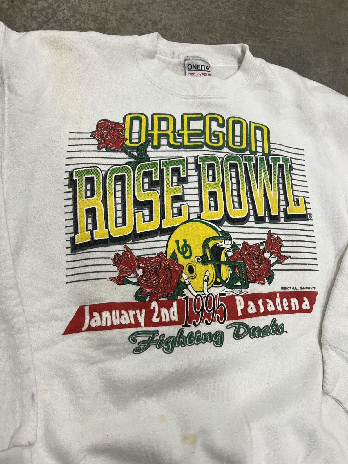 Vintage 90s Oregon Ducks Rose Bowl crewneck Size US L / EU 52-54 / 3 - 2 Thumbnail