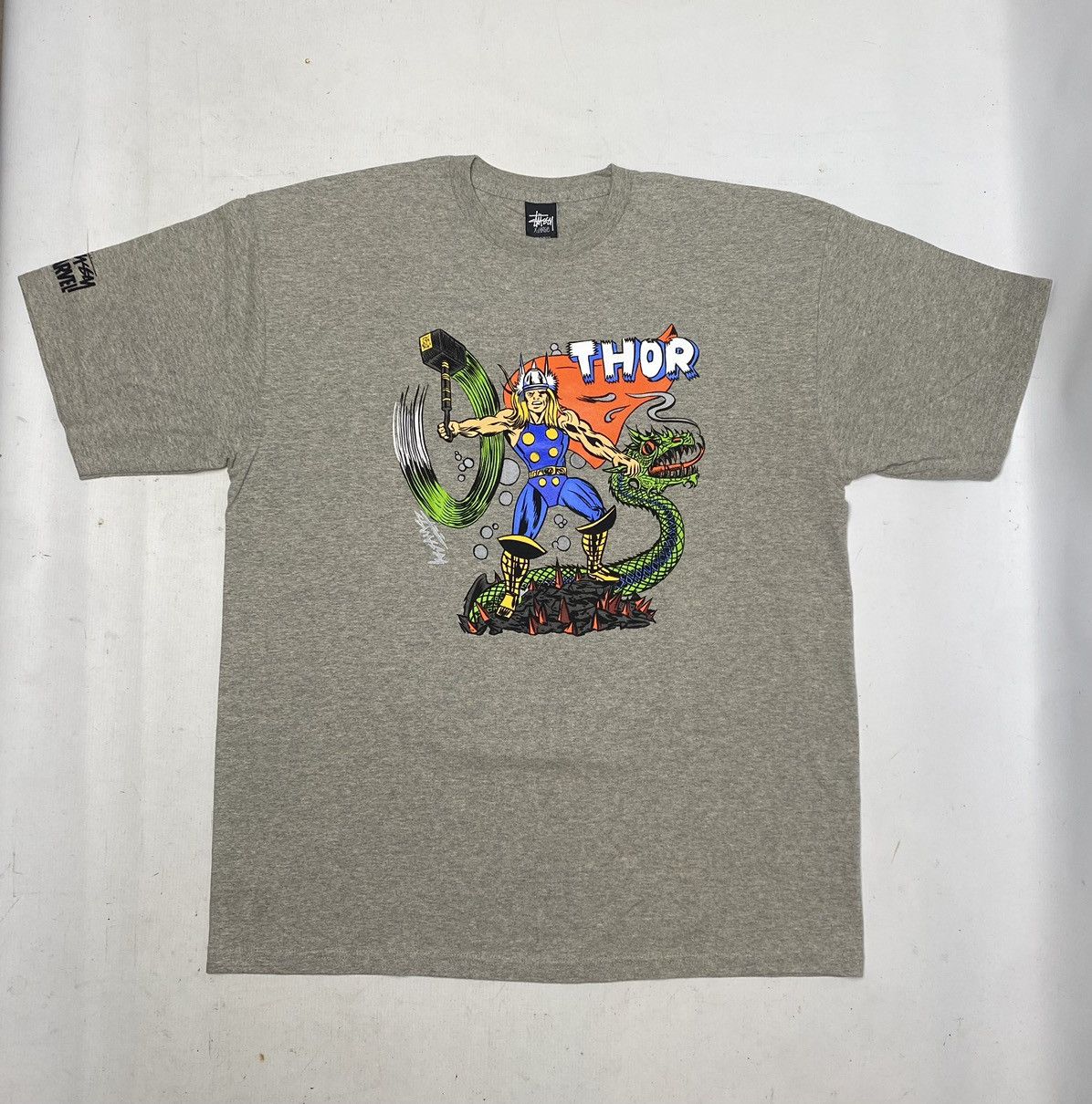 Stussy Marvel X Stüssy Thor T-shirt, size XL, gray new Size US XL / EU 56 / 4 - 1 Thumbnail