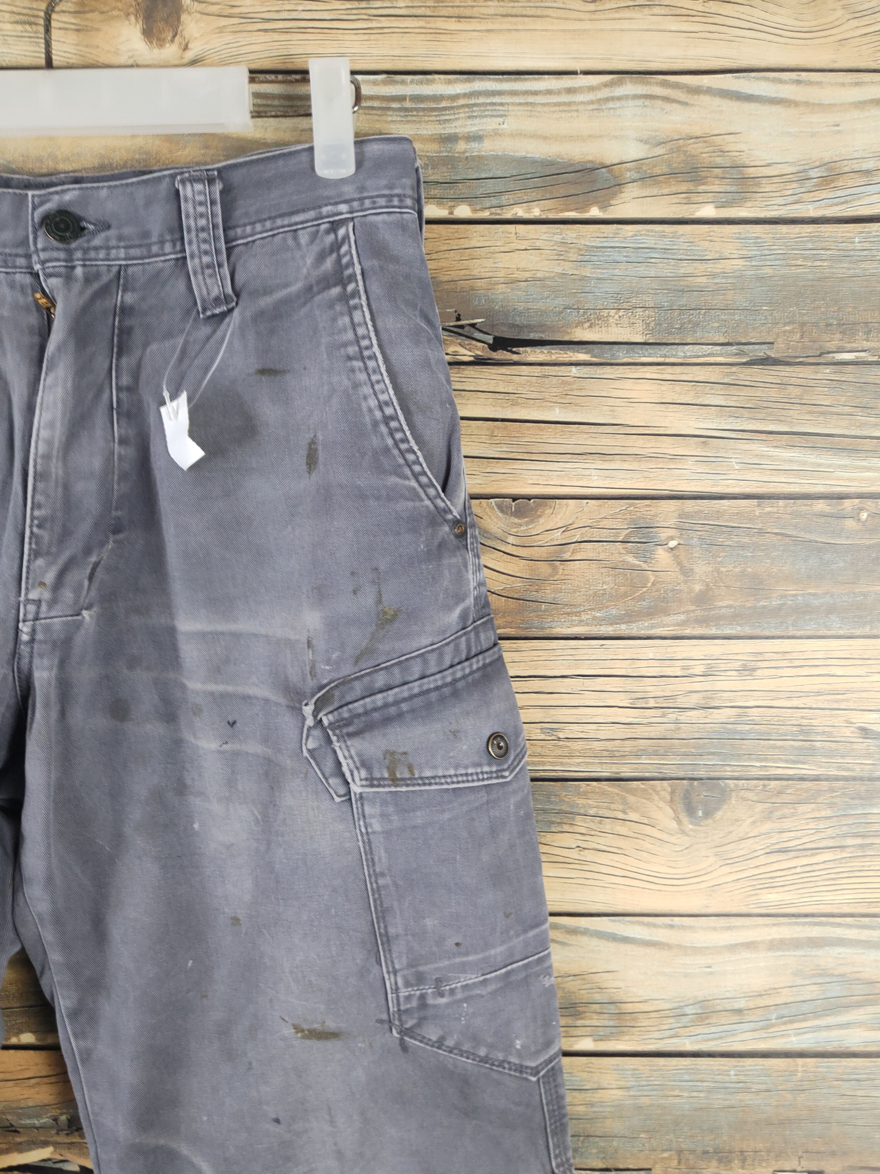 Japanese Brand DL Evenriver Dark Gray Multipocket Cargo Pants #46-272T Size US 29 - 5 Thumbnail