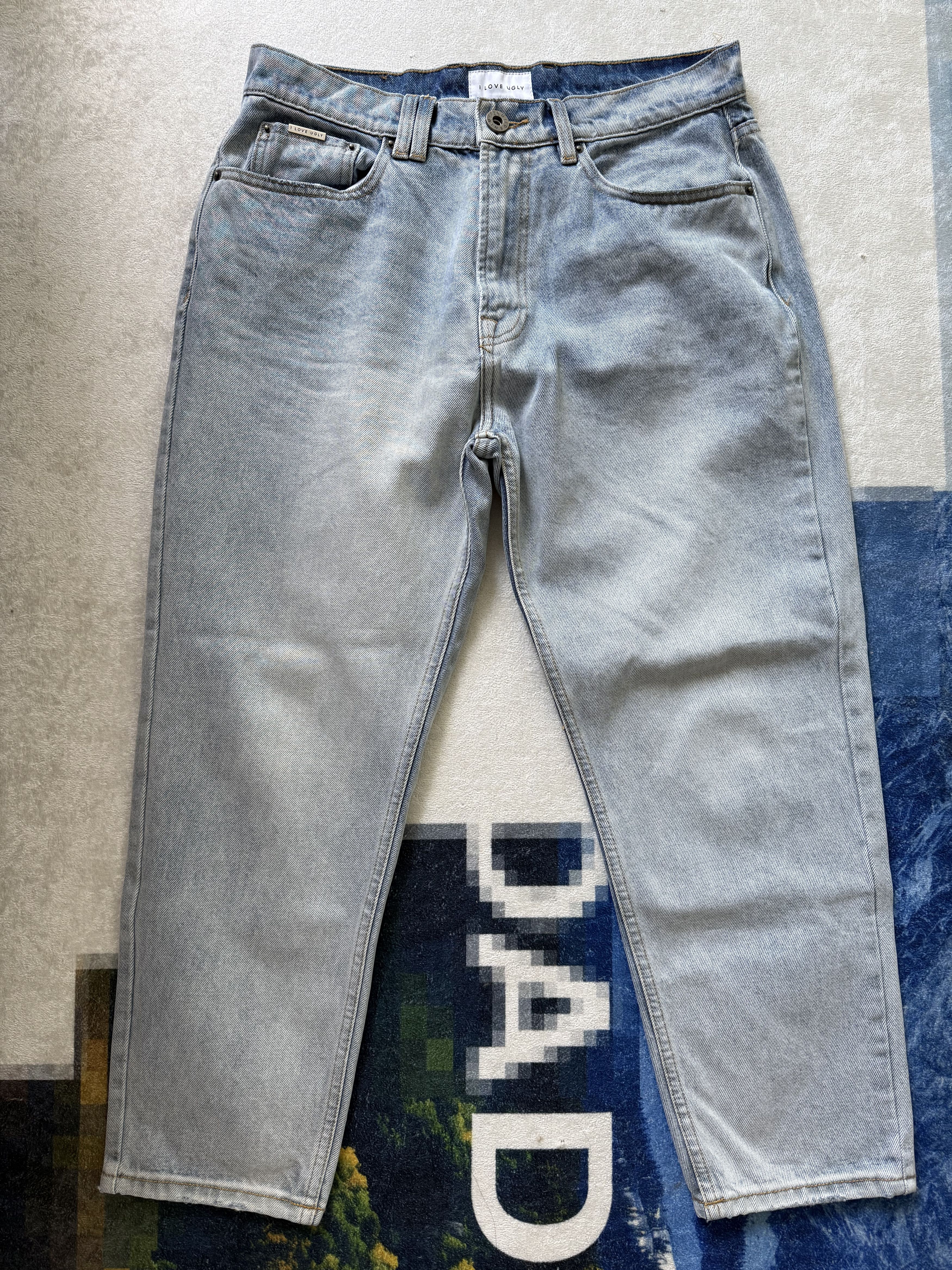 I Love Ugly 90s Cropped Denim Light Blue Size US 30 / EU 46 - 4 Thumbnail
