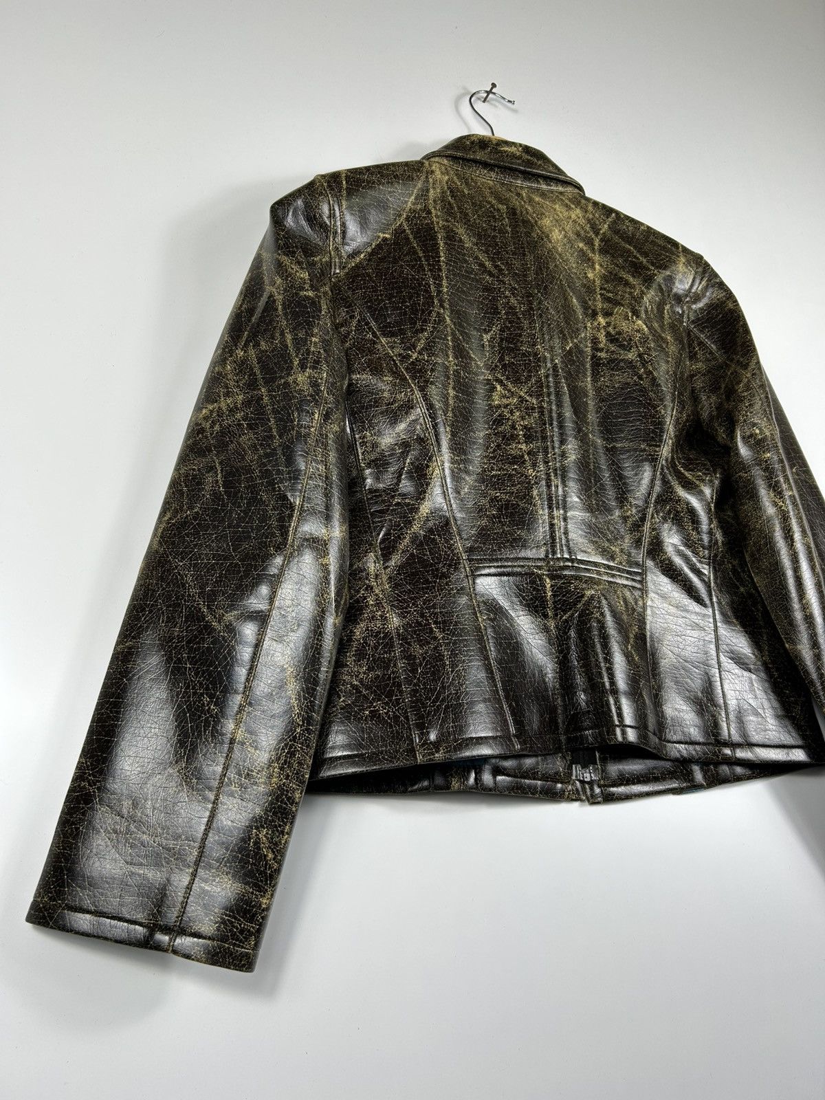Designer × Vintage ⚡️Vintage Douceur Des Matieres Polyviny Zipper Cropped Jacket Size S / US 4 / IT 40 - 13 Thumbnail