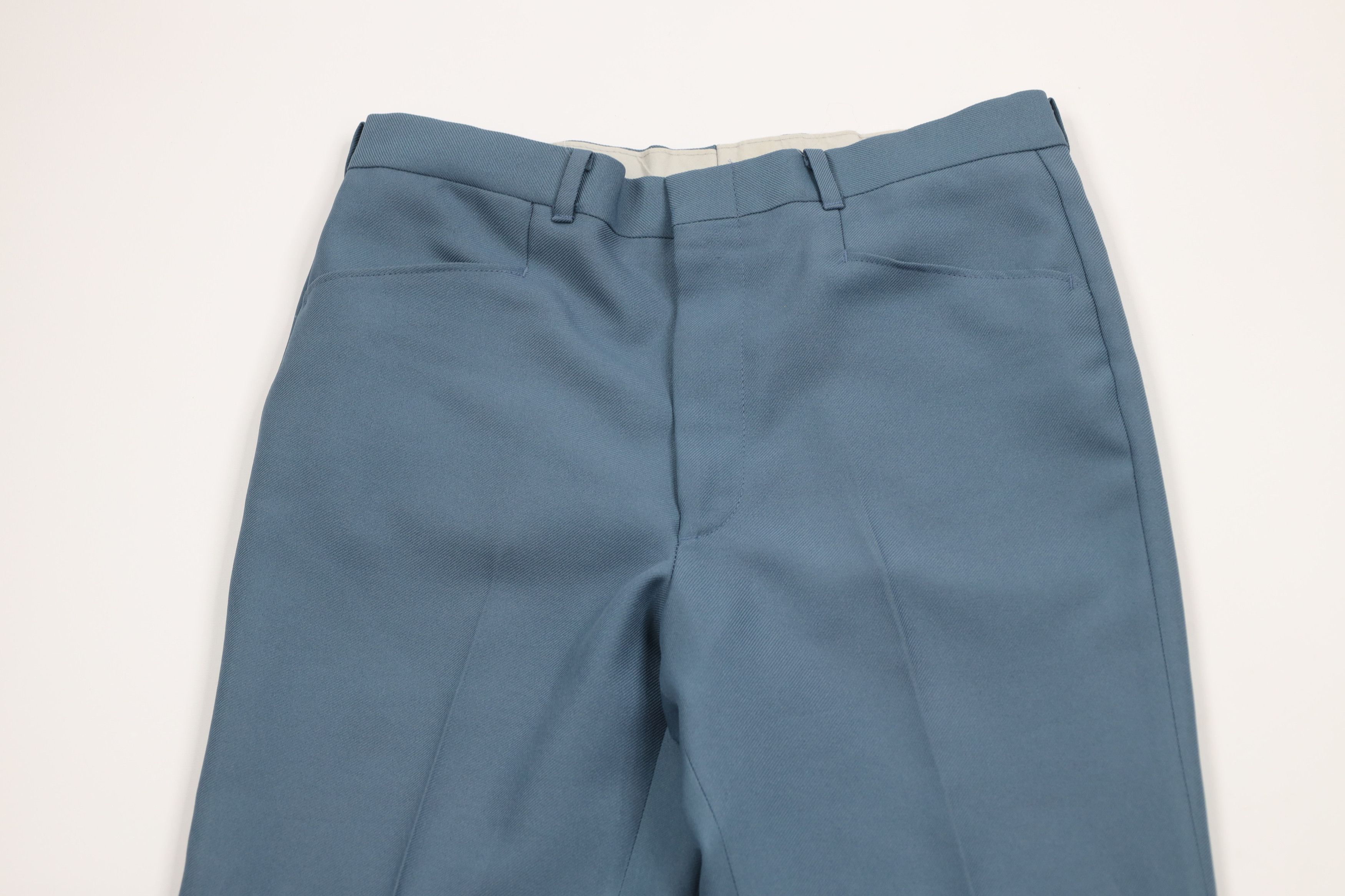 Vintage Vintage 70s Streetwear Leg Chino Pants Blue Polyester USA Size US 32 / EU 48 - 2 Thumbnail