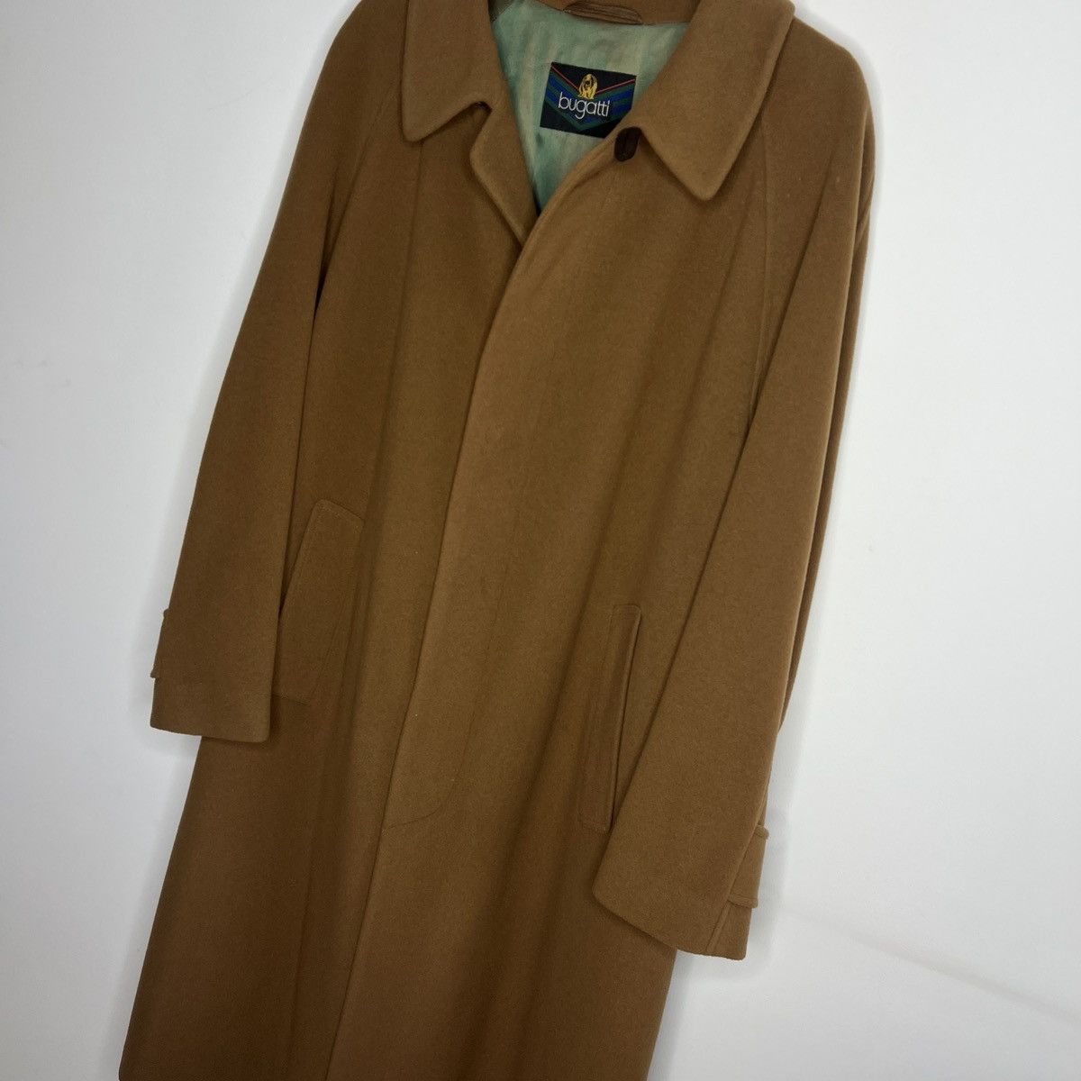Bugatti Wool Cashmere Brown Vintage Coat Trench Bugatti 90s Size US L / EU 52-54 / 3 - 2 Thumbnail