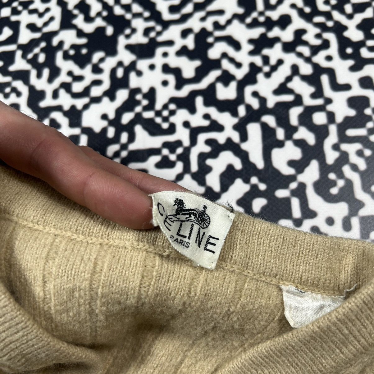 Celine Vintage 90s CELINE Paris Wool Cardigan Luxury Retro Style Size XS / US 0-2 / IT 36-38 - 16 Thumbnail
