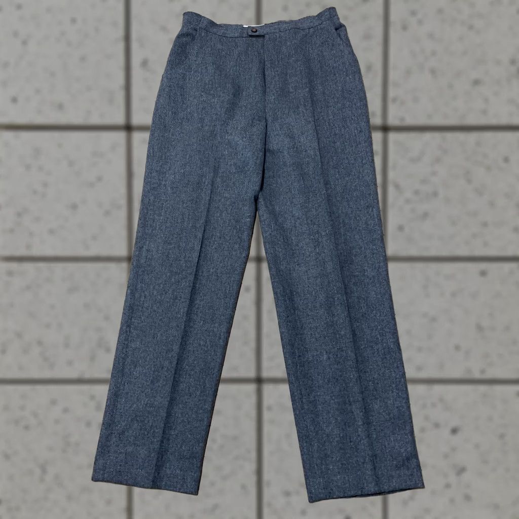 Vintage VINTAGE Collectibles Gray Wool Dress Pants Women 14 32x30 Flat Front Zipper Button USA Made Professional Size 36" / US 14 / IT 50 - 1 Thumbnail