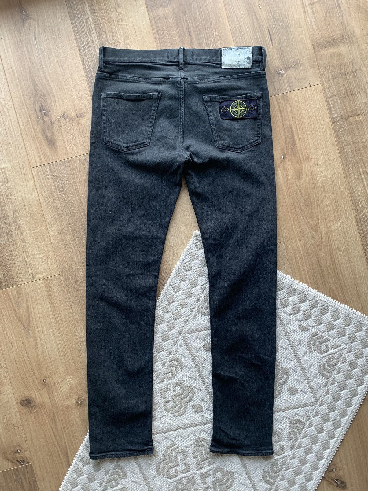 image of Stone Island Denim Jeans Pants in Dark Gray, Men's (Size 30)