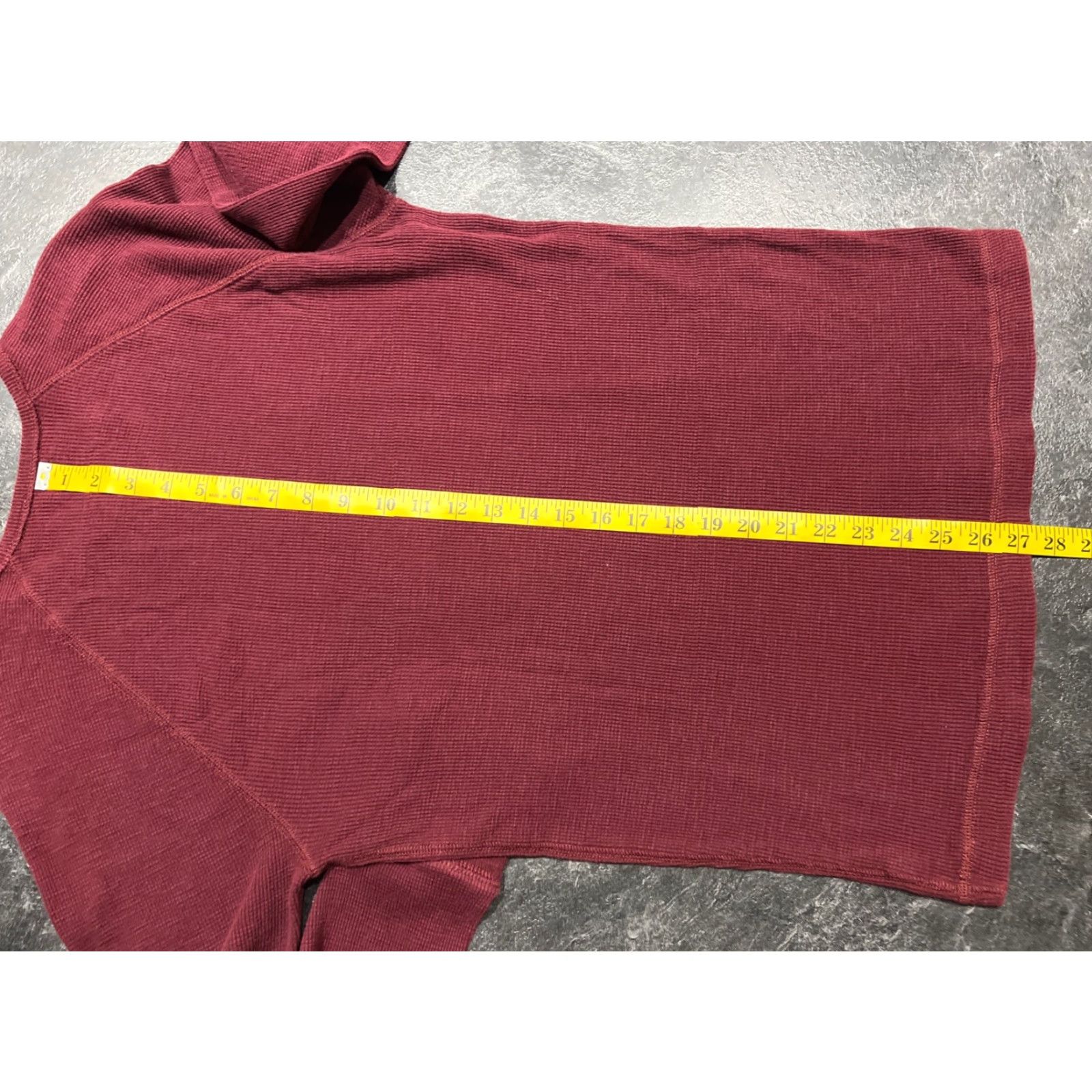 American Eagle Outfitters American Eagle Mens Maroon Waffle Knit Crew Neck Pullover Long Sleeve M Size US M / EU 48-50 / 2 - 7 Thumbnail