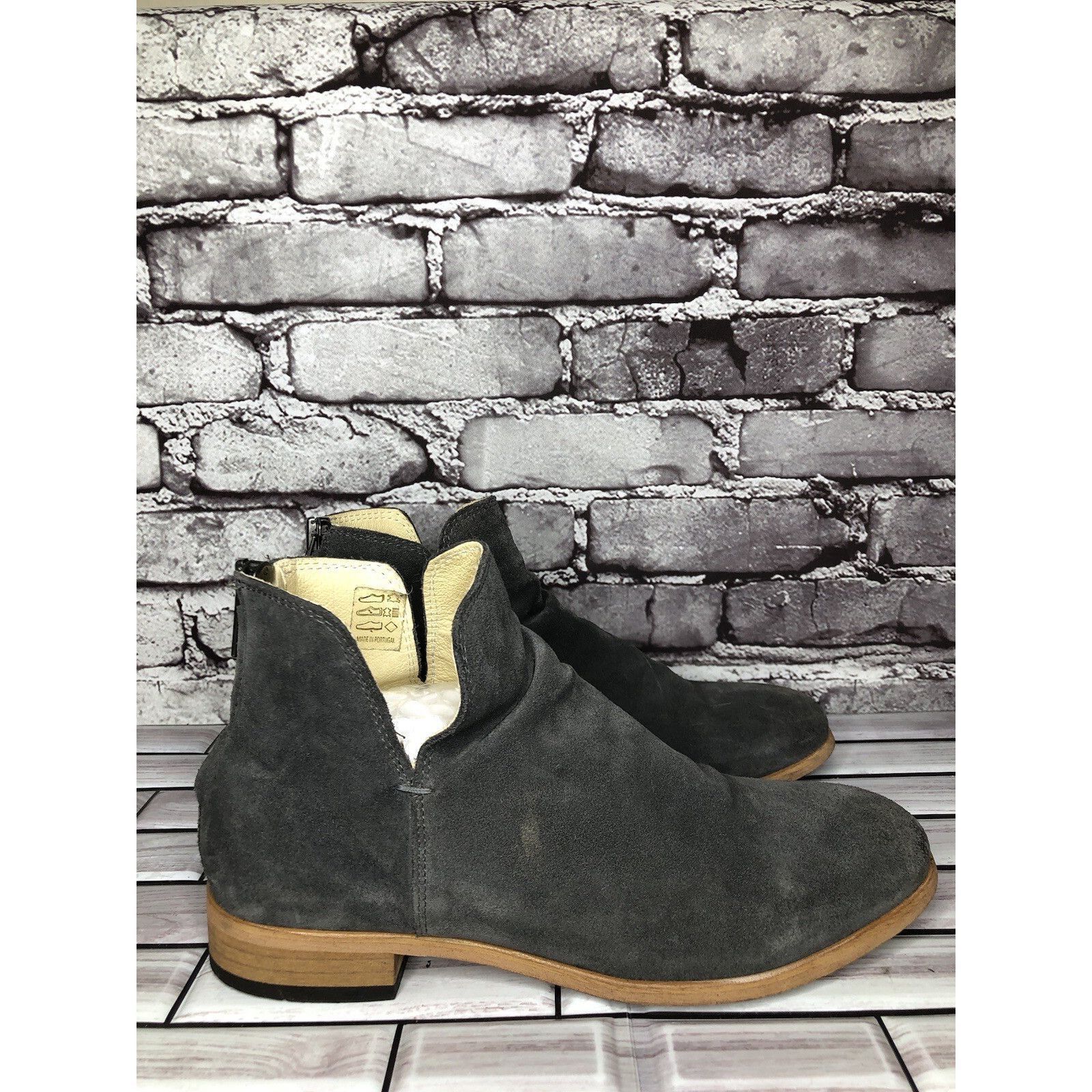 Shoe The Bear Shoe The Bear Dark Grey Suede Casual Back Zip Heel Boots Wom Size US 10.5 / IT 40.5 - 1 Thumbnail