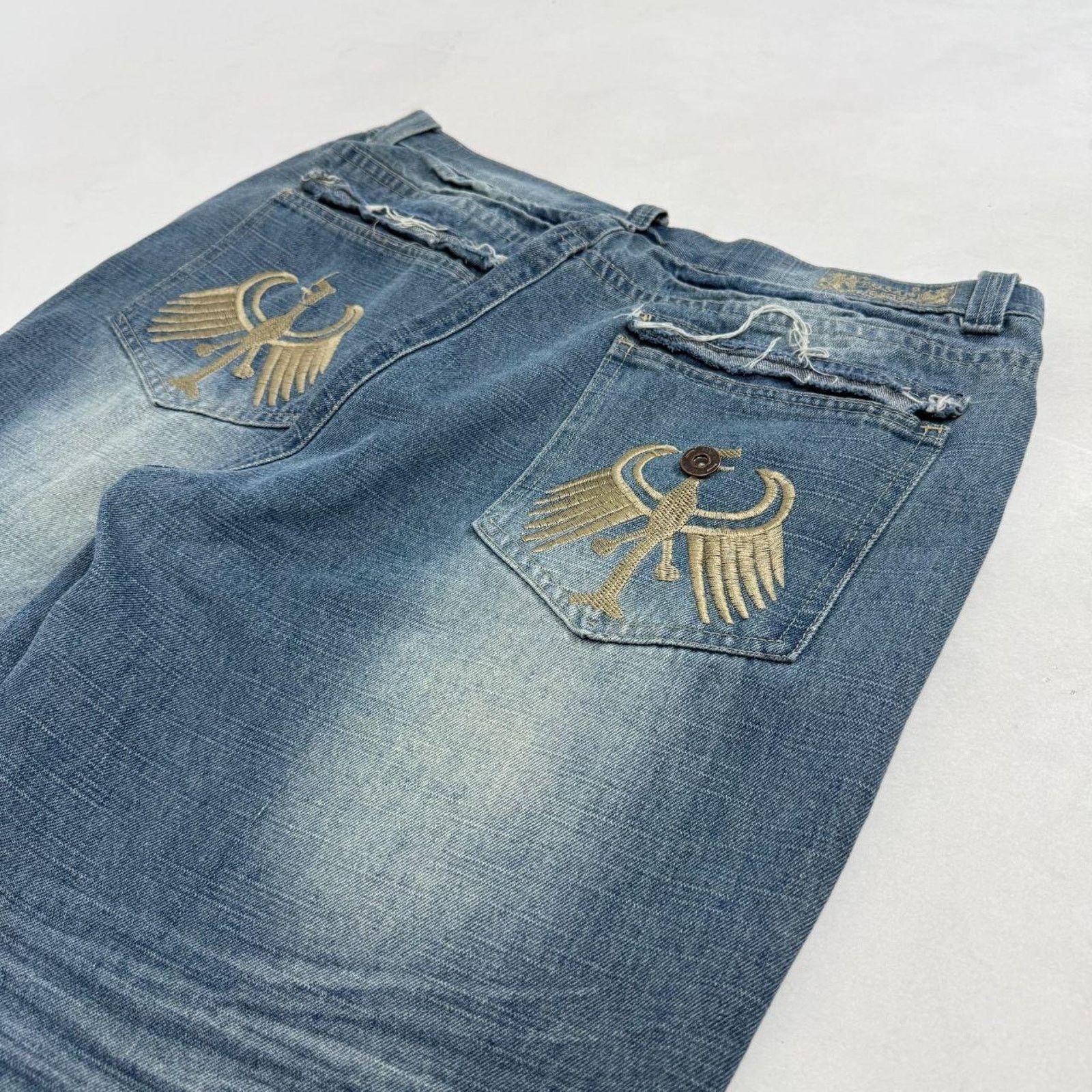 JNCO × Japanese Brand × Vintage Vintage y2k rare fusai grunge baggy wide leg stonewash jeans Size US 38 / EU 54 - 2 Thumbnail