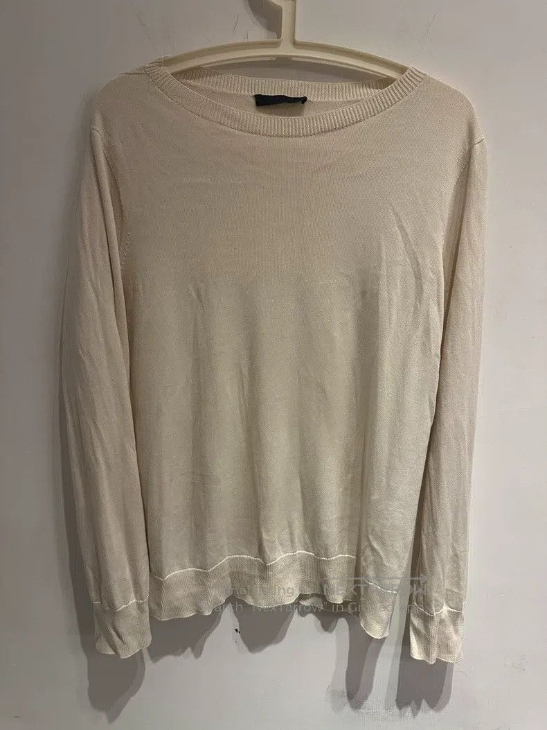 The Row The Row Beige Silk Knit Top Size L / US 10 / IT 46 - 2 Thumbnail