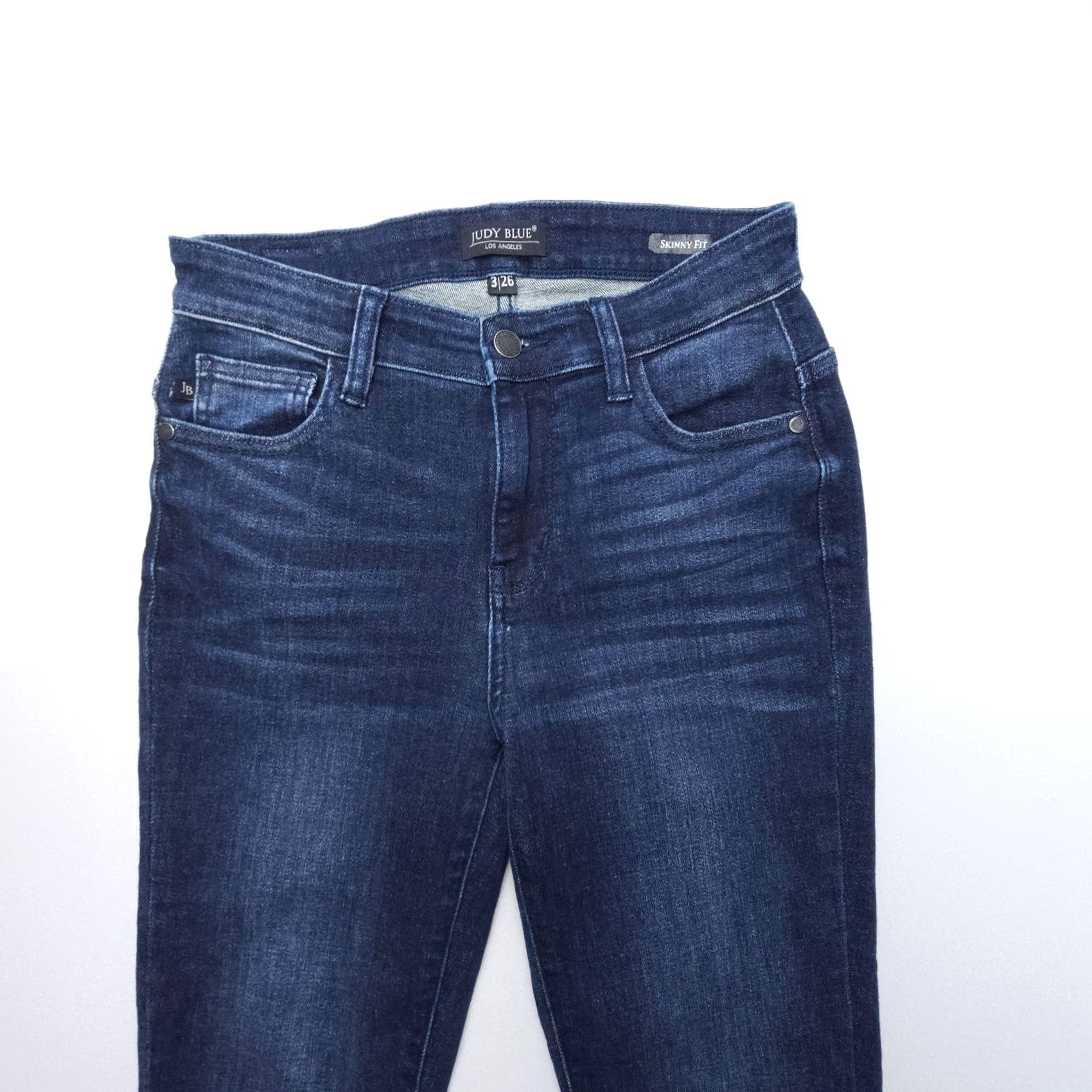 Vintage Judy Blue Skinny Jeans Womens 26 Dark Wash Denim High Rise Stretch 5-Pocket City American Modern Size 26" / US 2 / IT 38 - 4 Thumbnail