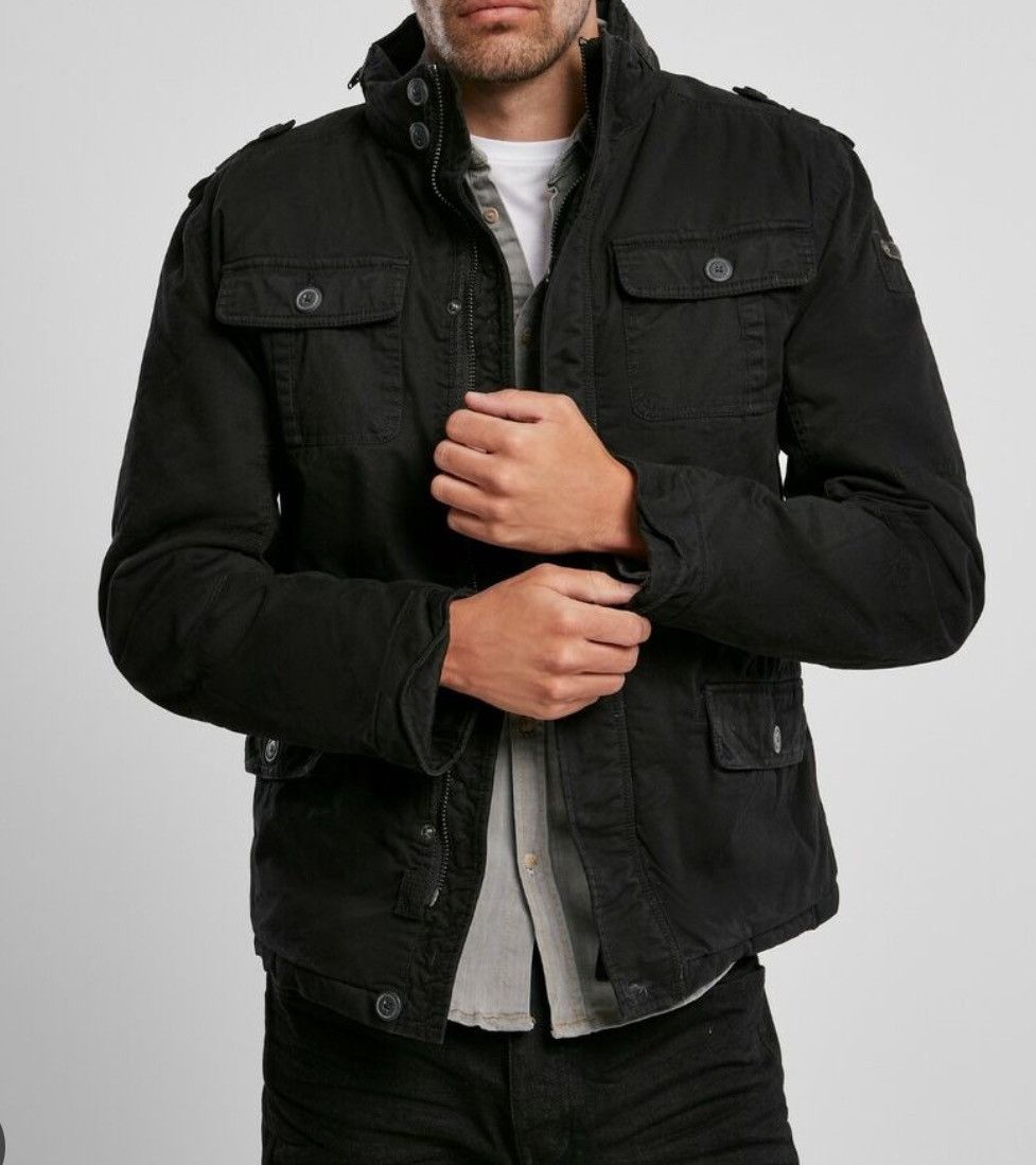 Brandit Britannia Black Military Field Vintage Jacket