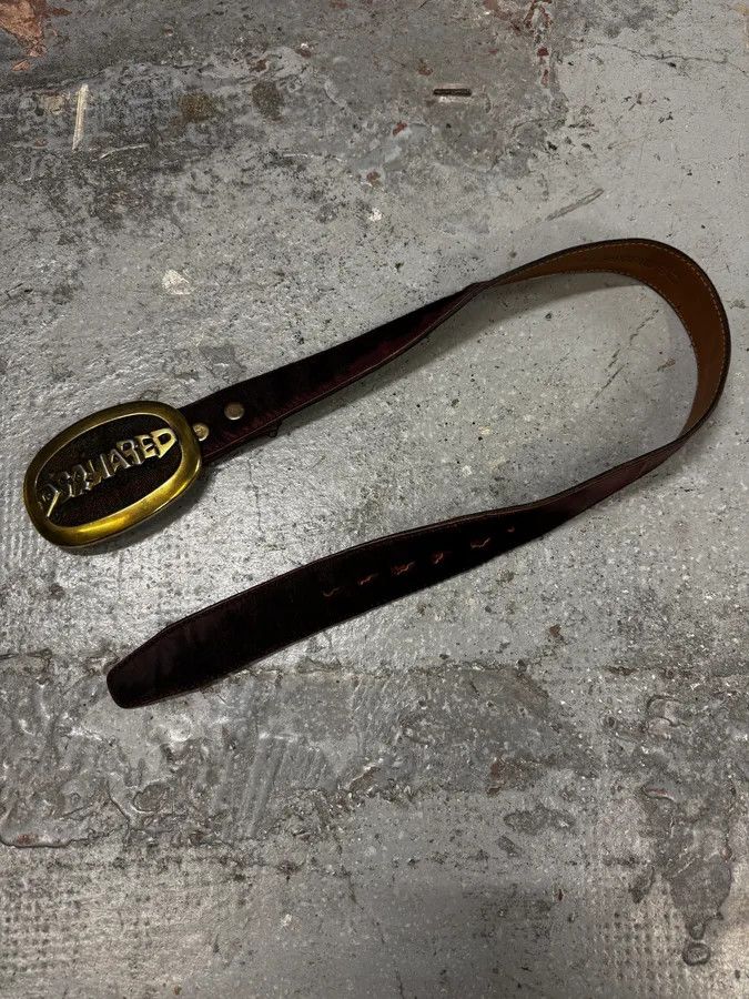 Dsquared2 Dsquared2 Red Faded Leather Belt Size ONE SIZE - 3 Thumbnail