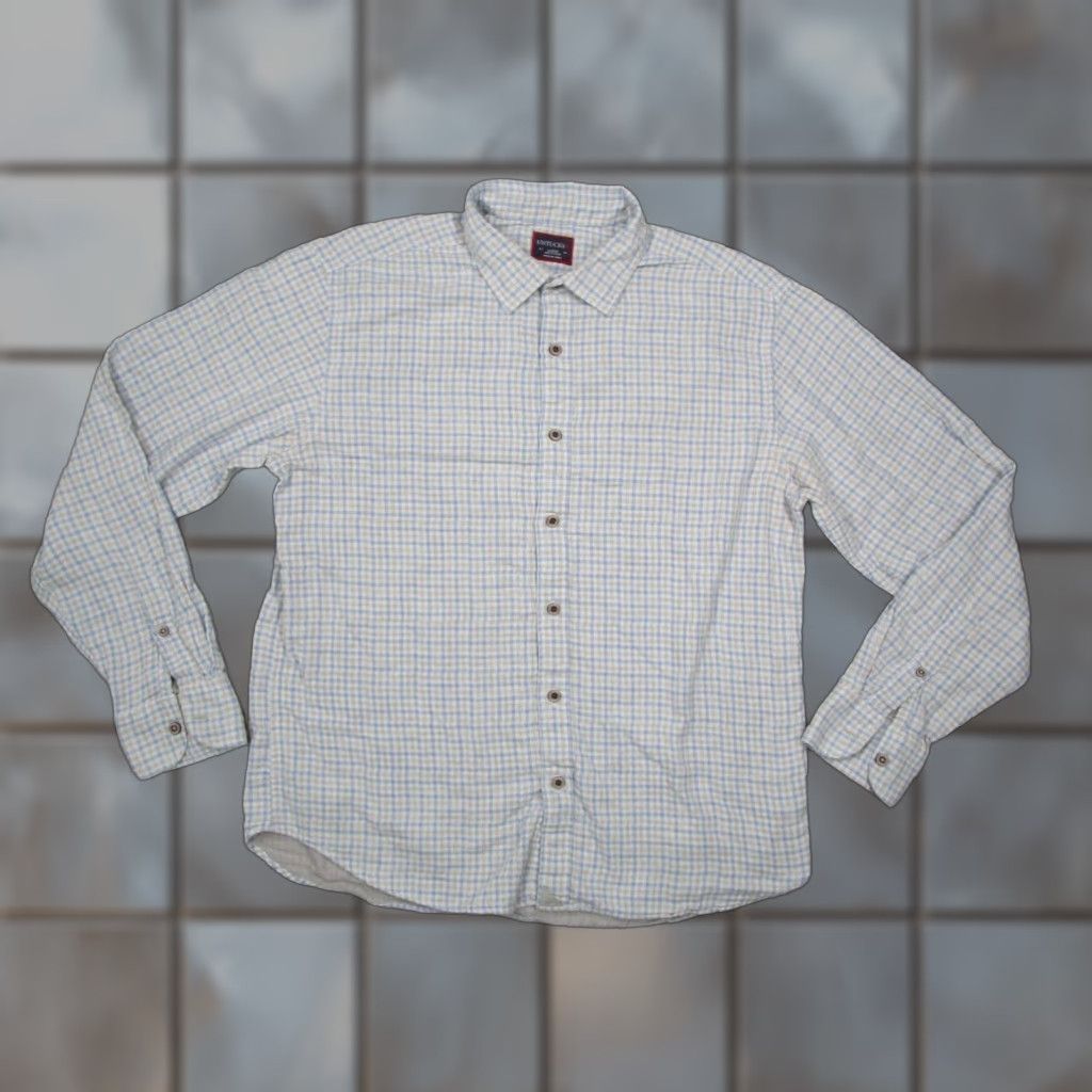 UNTUCKit VINTAGE UNTUCKit Men's Shirt Large Blue Check Casual Button-Up Long Sleeve Cotton Fall Spring Summer Winter Classic Brand Size US L / EU 52-54 / 3 - 1 Thumbnail