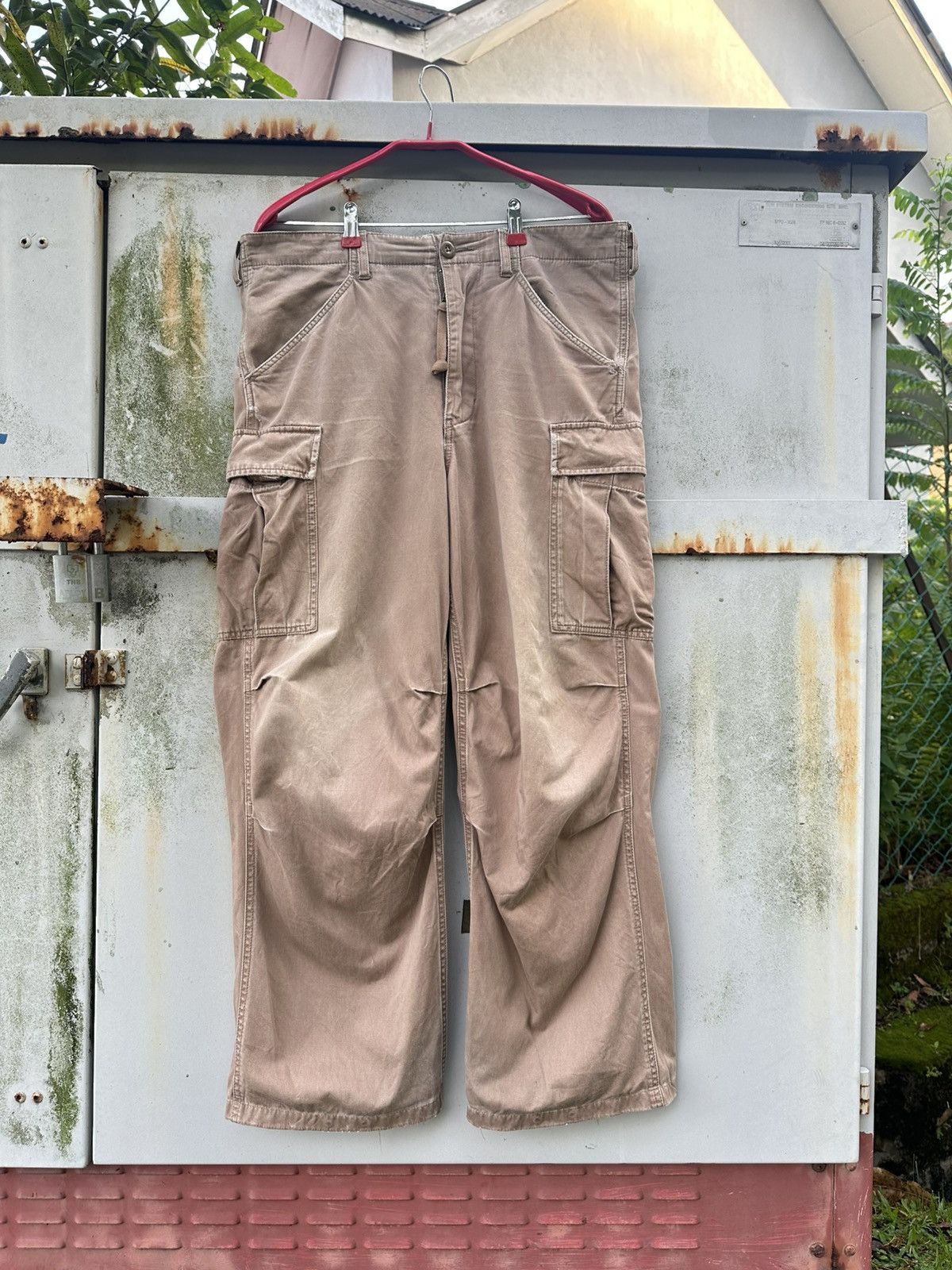 Avirex 👹Vintage THRASHED Avirex Baggy Cargo Pants Size US 33 - 3 Thumbnail