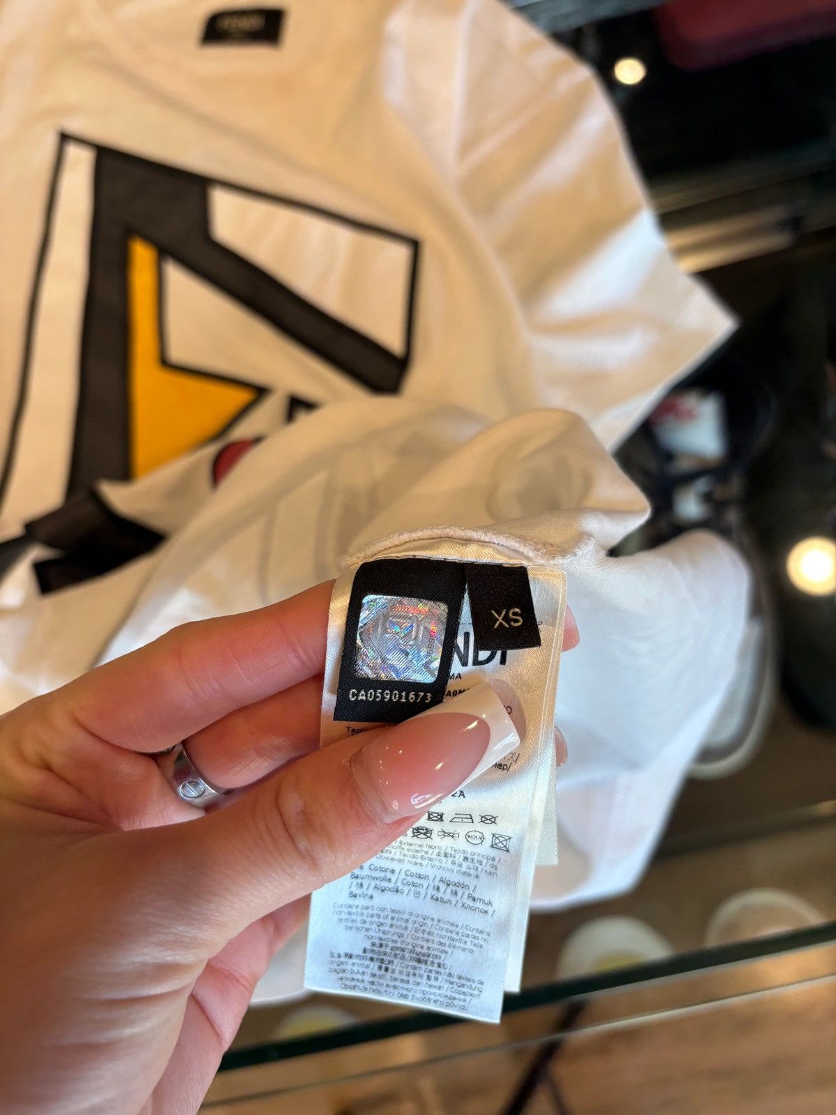 Fendi Fendi Tee White Size XS Size US XS / EU 42 / 0 - 3 Thumbnail