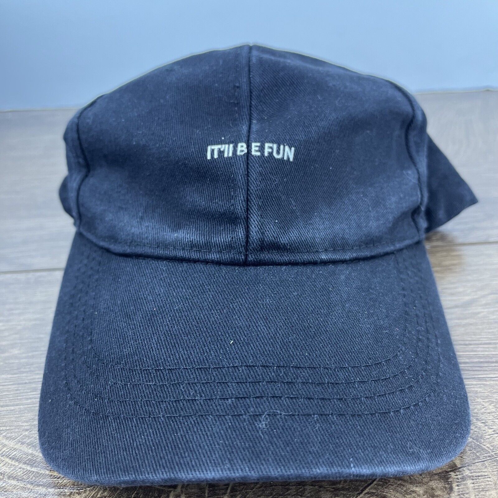 Other It'll Be Fun Hat Black Cap Hat Adjustable Hat Black Adult Ha Size ONE SIZE - 1 Thumbnail