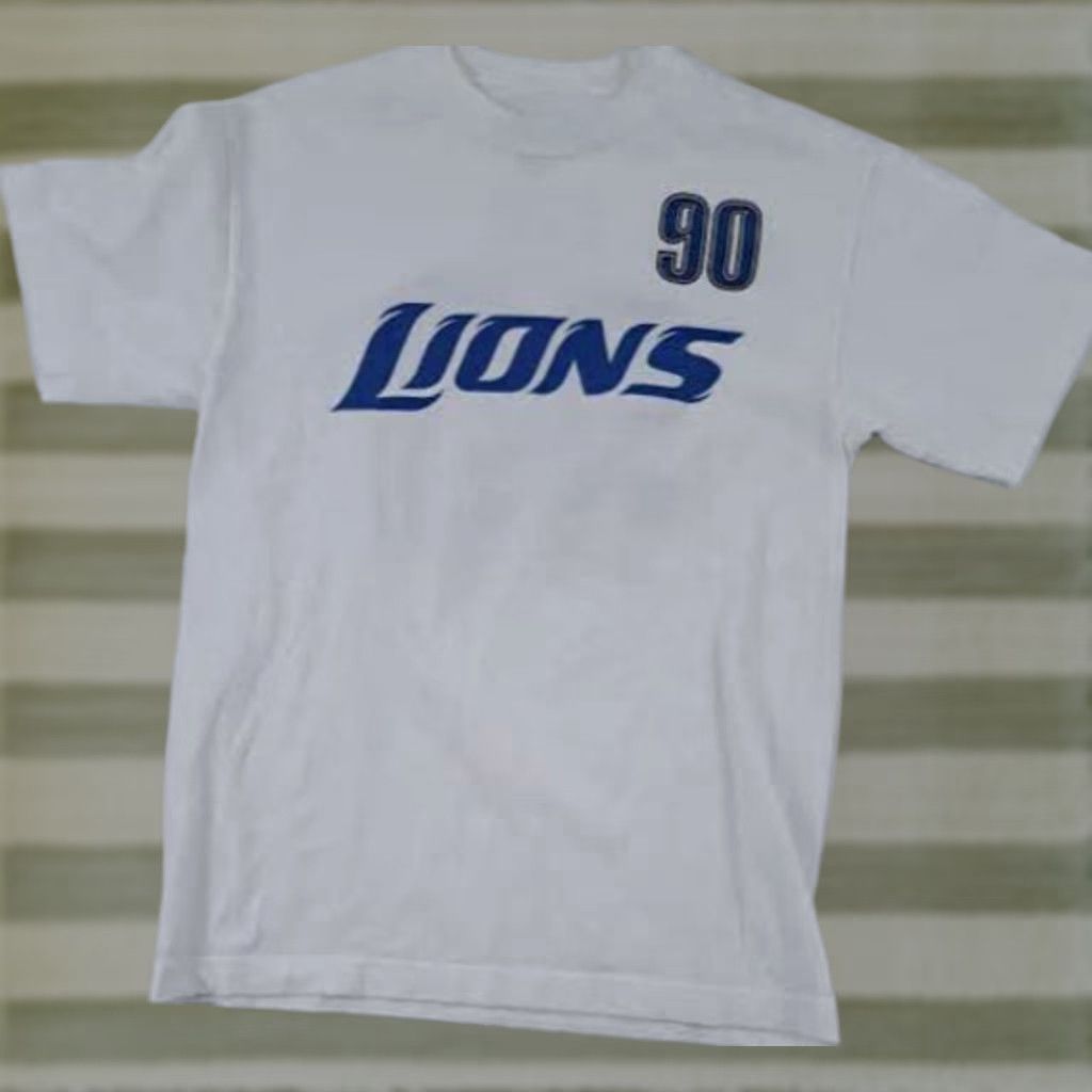 Reebok VINTAGE Detroit Lions T-Shirt M White Ndamukong Suh #90 Reebok Men Short Sleeve Football Classic Size US M / EU 48-50 / 2 - 1 Thumbnail