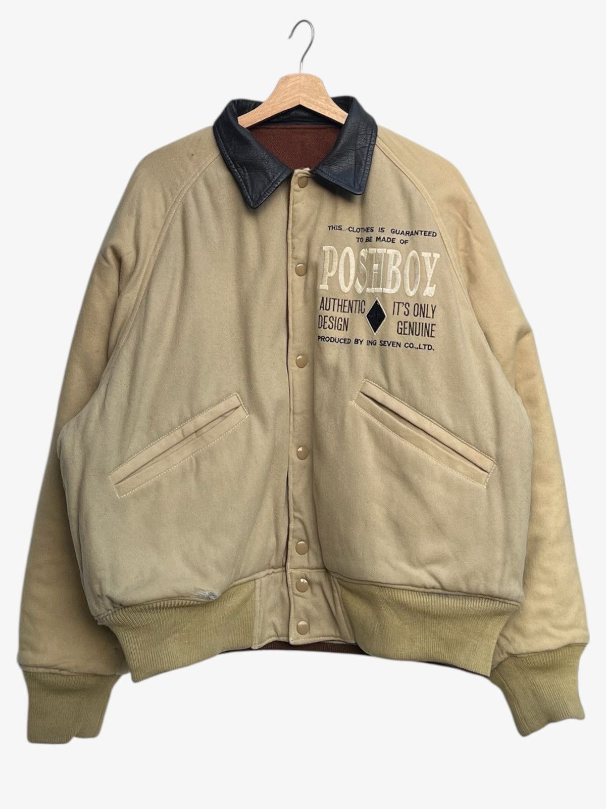 Leather Posh Boy Leather Sleeves Reversible Stadium Jacket Size US L / EU 52-54 / 3 - 9 Thumbnail