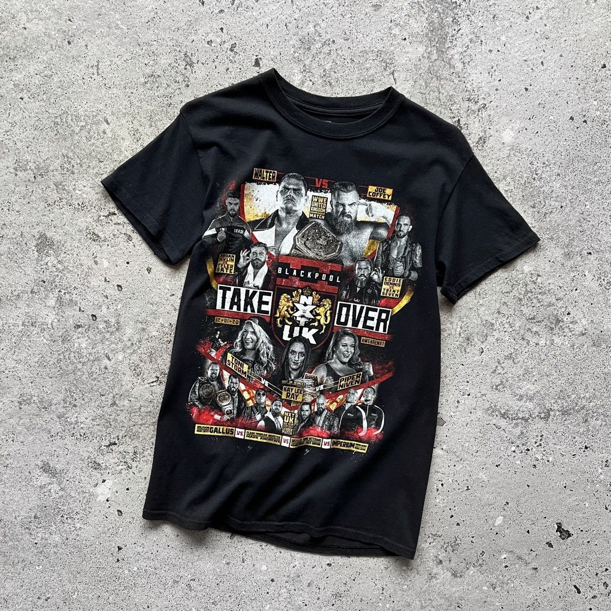 WWE × WWF WWE NXT Takeover Blackpool Event Short Sleeve Black T-Shirt Size US S / EU 44-46 / 1 - 1 Thumbnail