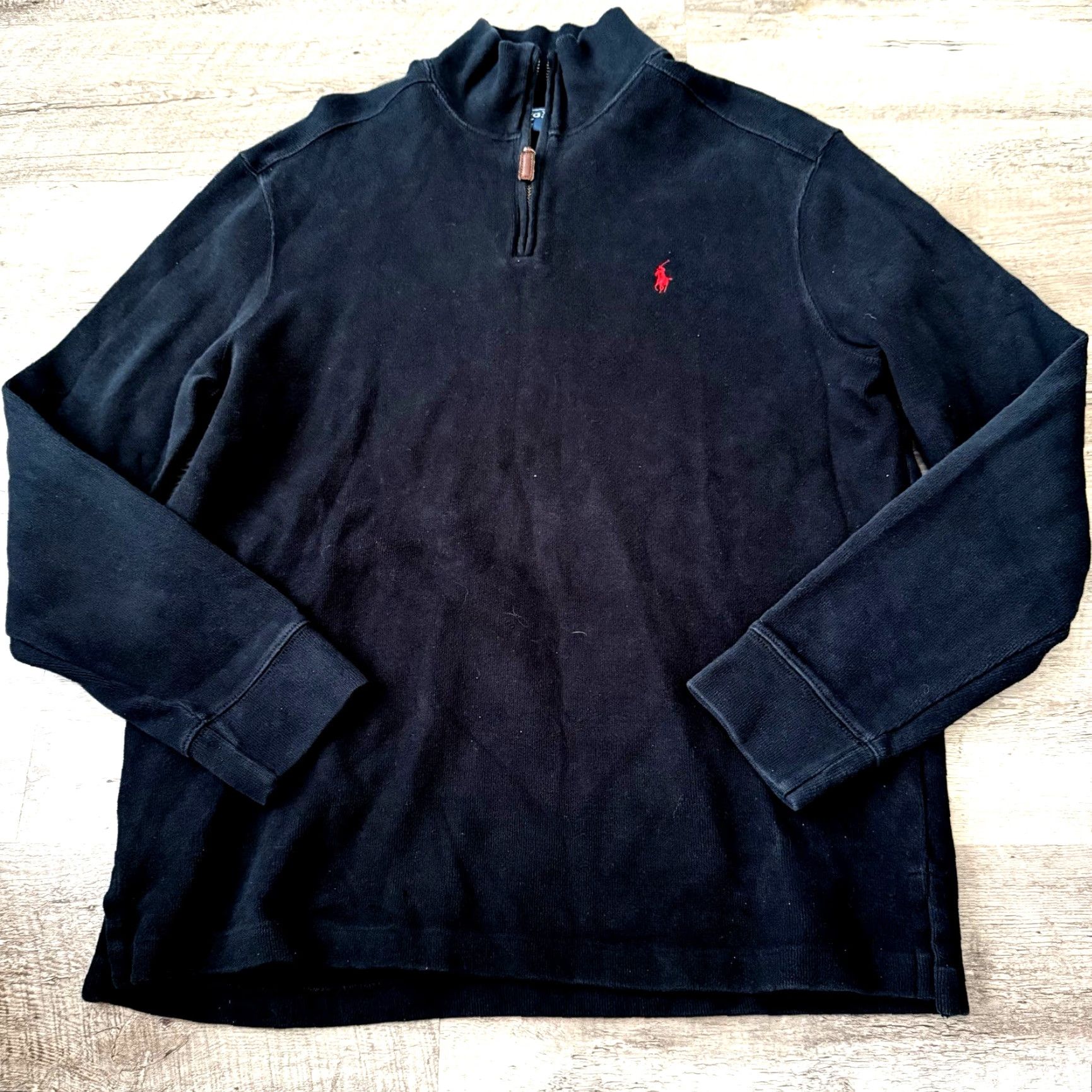 Polo Ralph Lauren Polo Ralph Lauren Sweater Mens Large Estate Rib 1/4 Zip Pullover Black Cotton Mock Neck Long Sleeve Pullover Classic Casual Designer 1/4 Zip Size US L / EU 52-54 / 3 - 6 Thumbnail