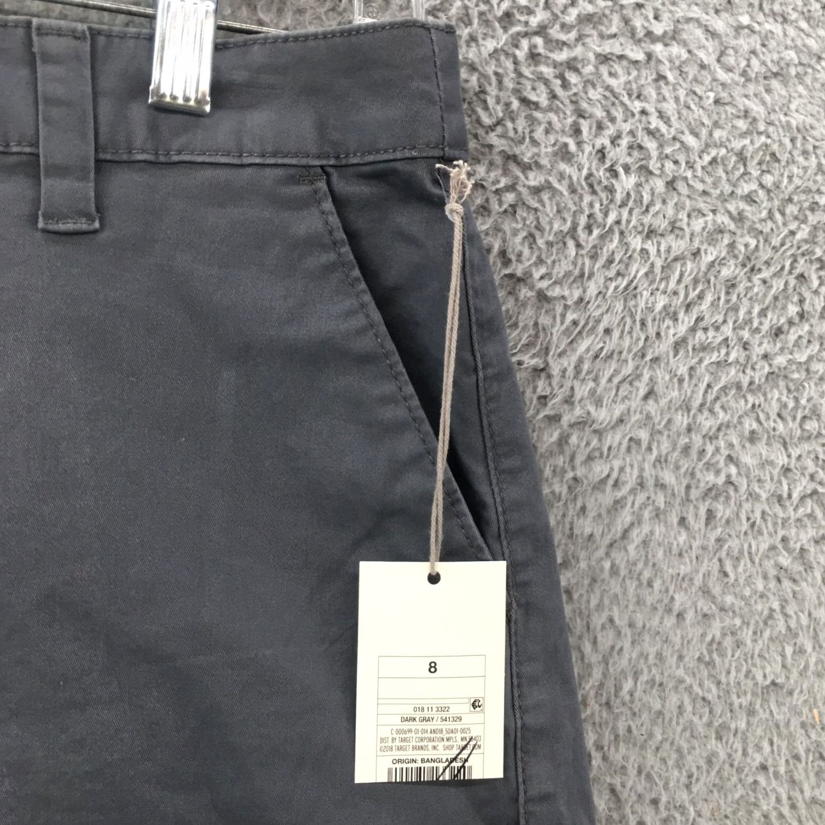 Vintage A New Day Chino Shorts Womens 8x3 Grey Cotton Blend Stretch Casual Zip Fly NEW Size 30" / US 8 / IT 44 - 2 Thumbnail