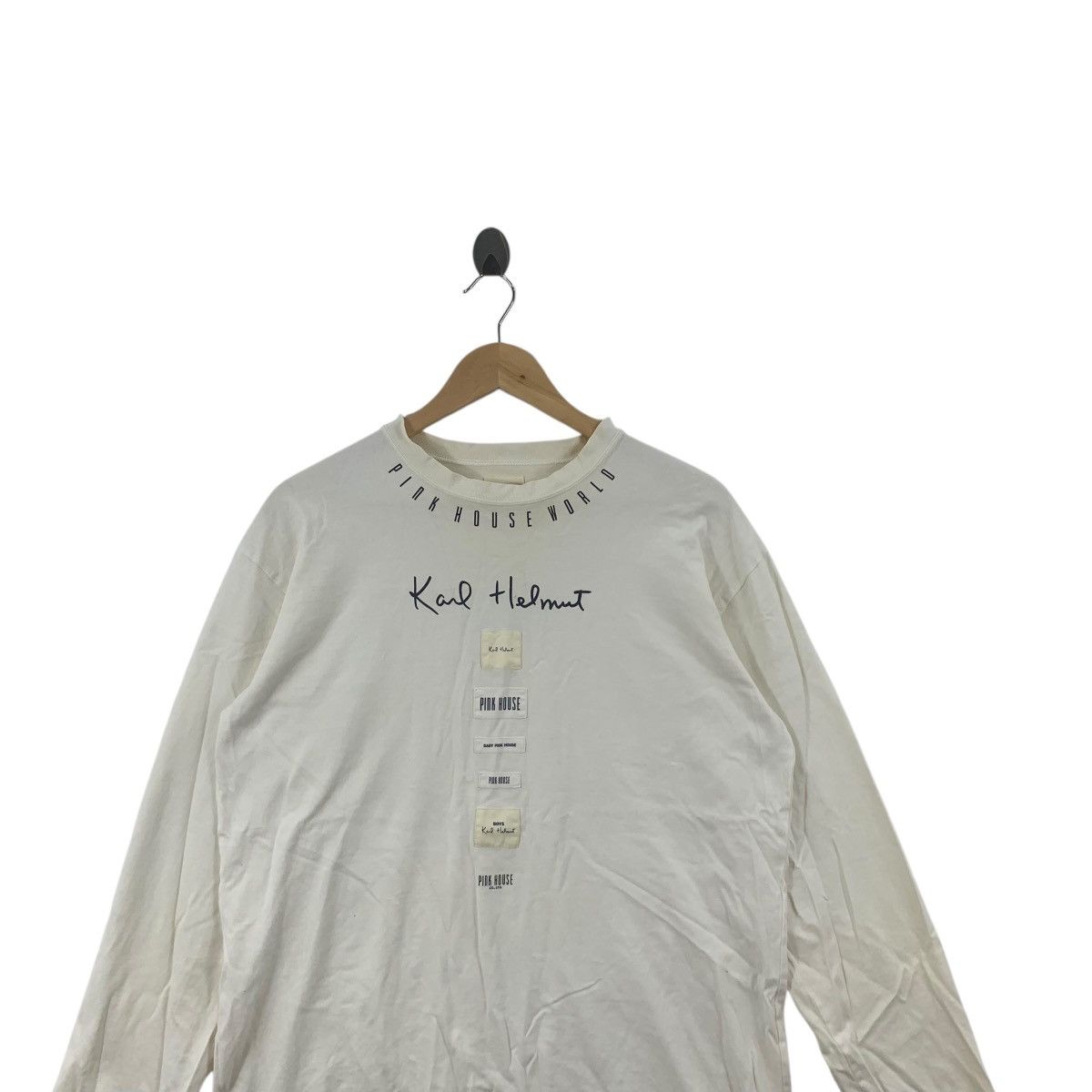 Karl Helmut Vintage 90s KARL HELMUT JAPAN Pink House Collection Tee Size M / US 6-8 / IT 42-44 - 2 Thumbnail