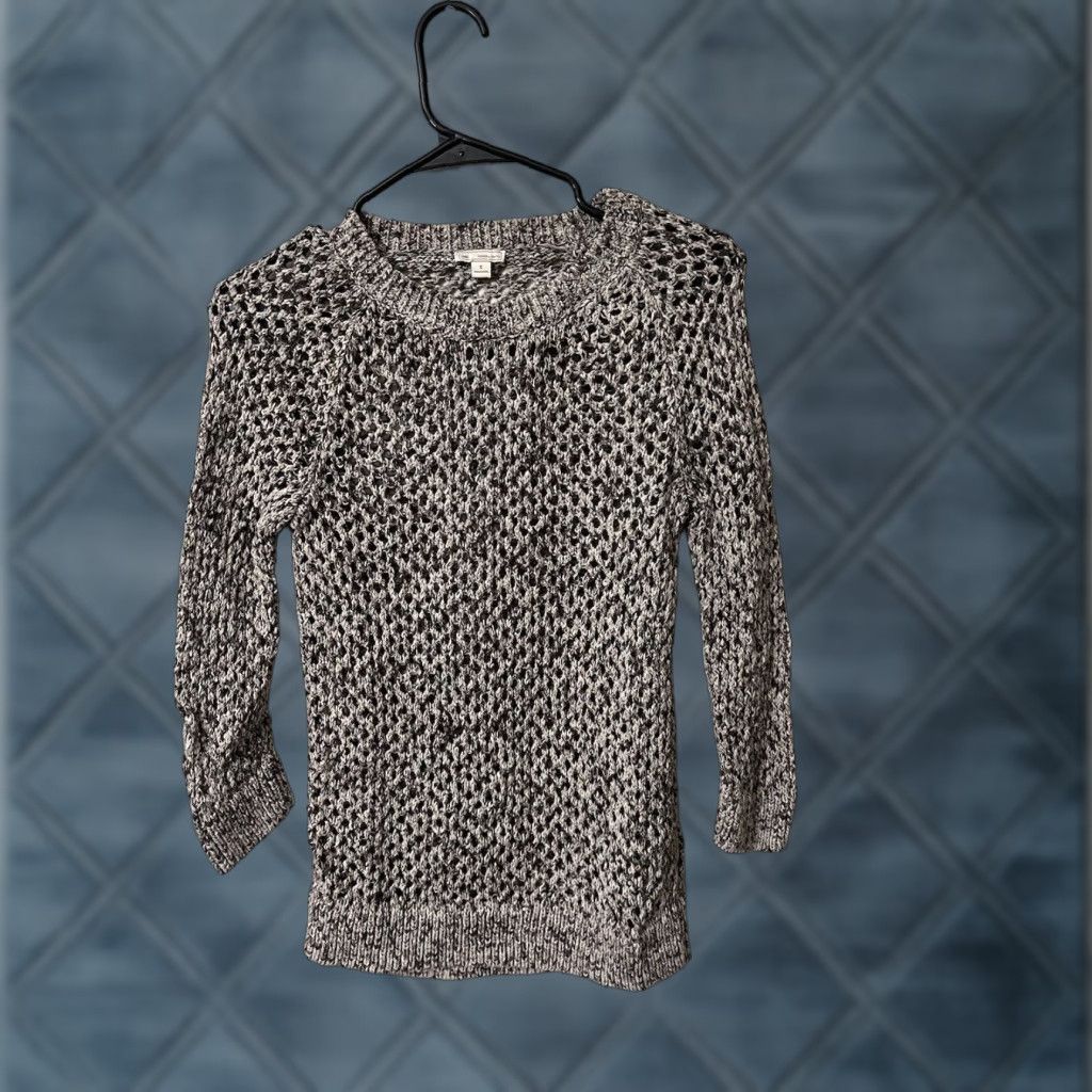 Gap GAP Sweater Open-Knit 3/4 Sleeve Cotton Blend Beige S Womens Size S / US 4 / IT 40 - 1 Thumbnail