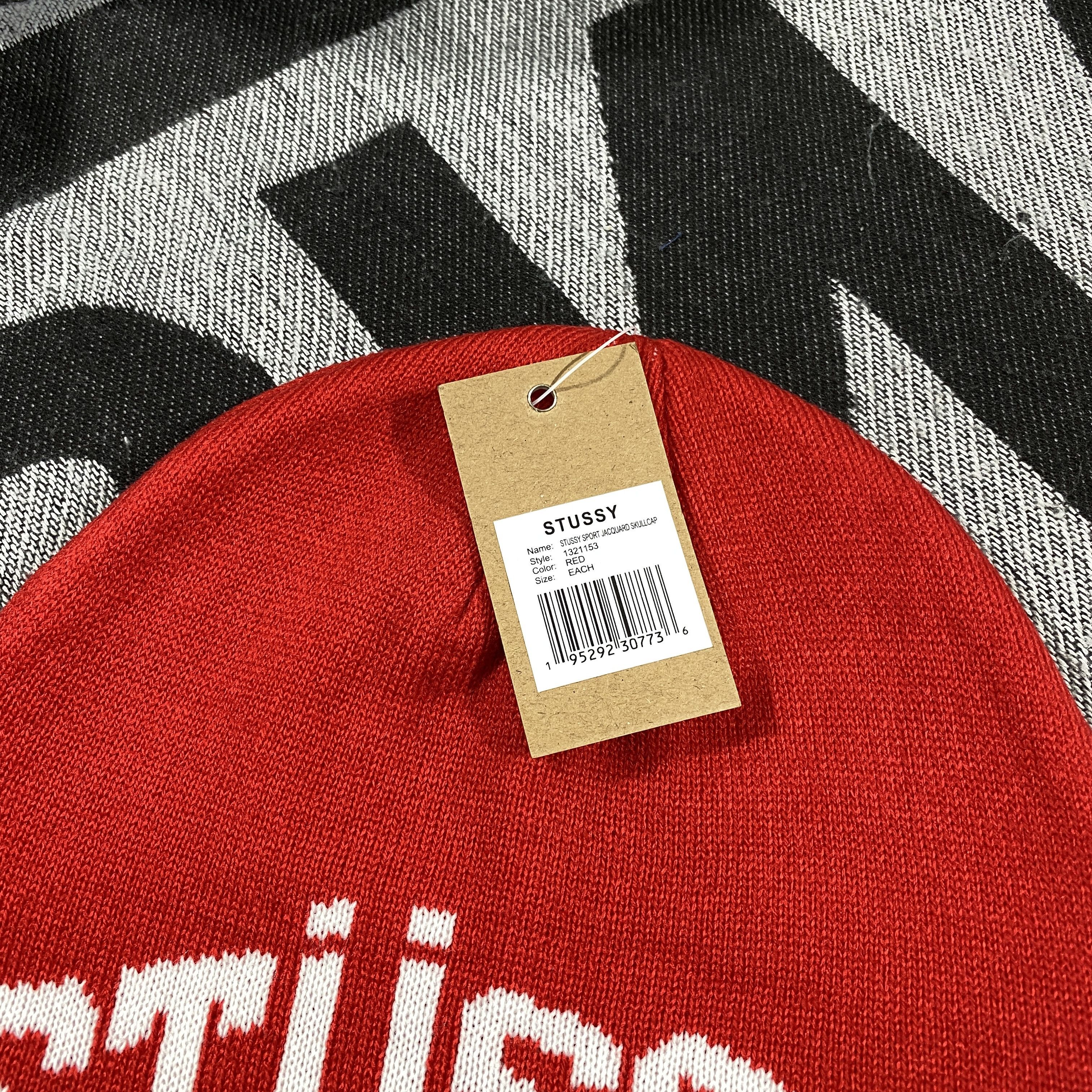 Stussy STUSSY SPORT SKULLCAP BEANIE HAT RED Size ONE SIZE - 2 Thumbnail