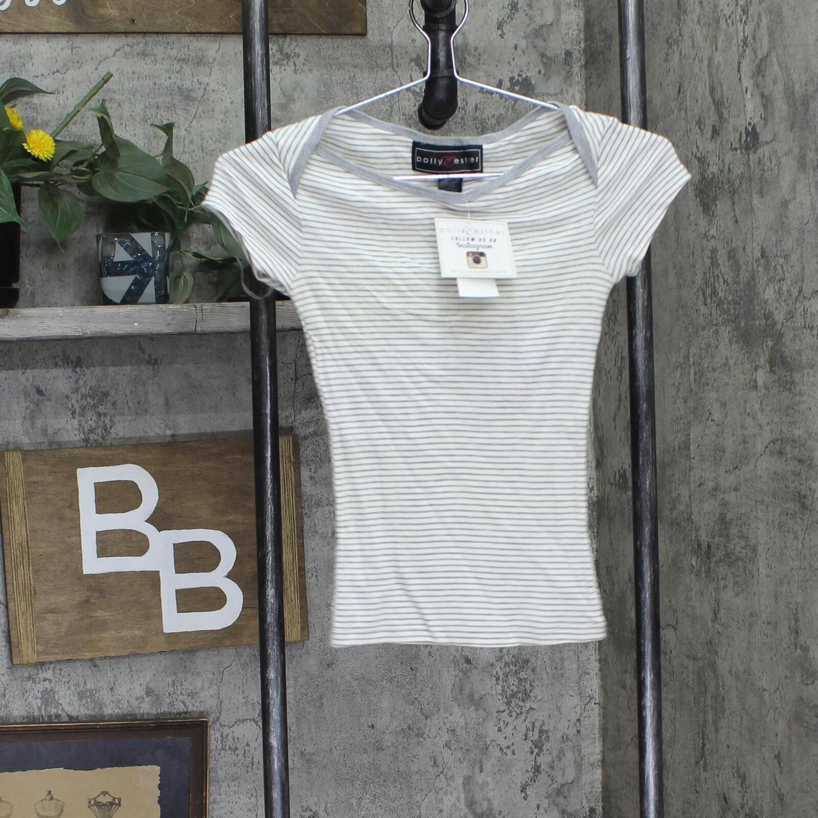 Other Nwt Polly & Esther Scoop-neck Skimmer T-shirt Gray Multi Xs Size XS / US 0-2 / IT 36-38 - 1 Thumbnail