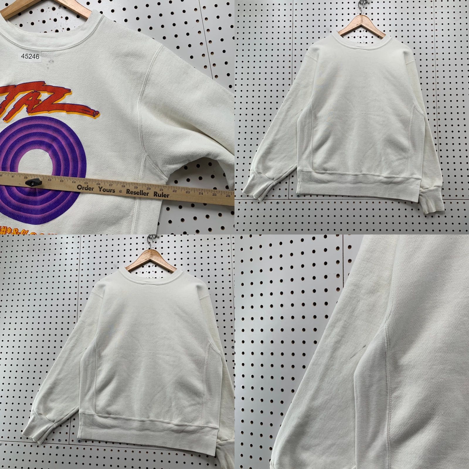 Vintage VINTAGE Taz Sweatshirt Mens M White Looney Tunes Crewneck Made USA Shirt Size US M / EU 48-50 / 2 - 9 Thumbnail