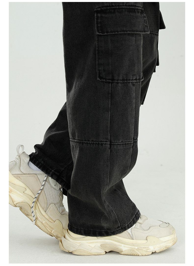 Japanese Brand Vintage washed loose wide-leg lazy cargo jeans y2k Size US 32 / EU 48 - 4 Thumbnail
