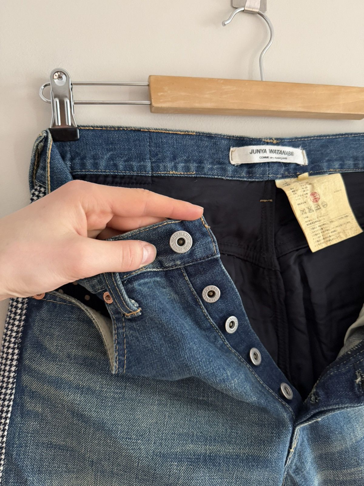 Junya Watanabe Vintage Japan Junya Watanabe CDG Hybrid Denim Wool Pants Size US 30 / EU 46 - 11 Thumbnail