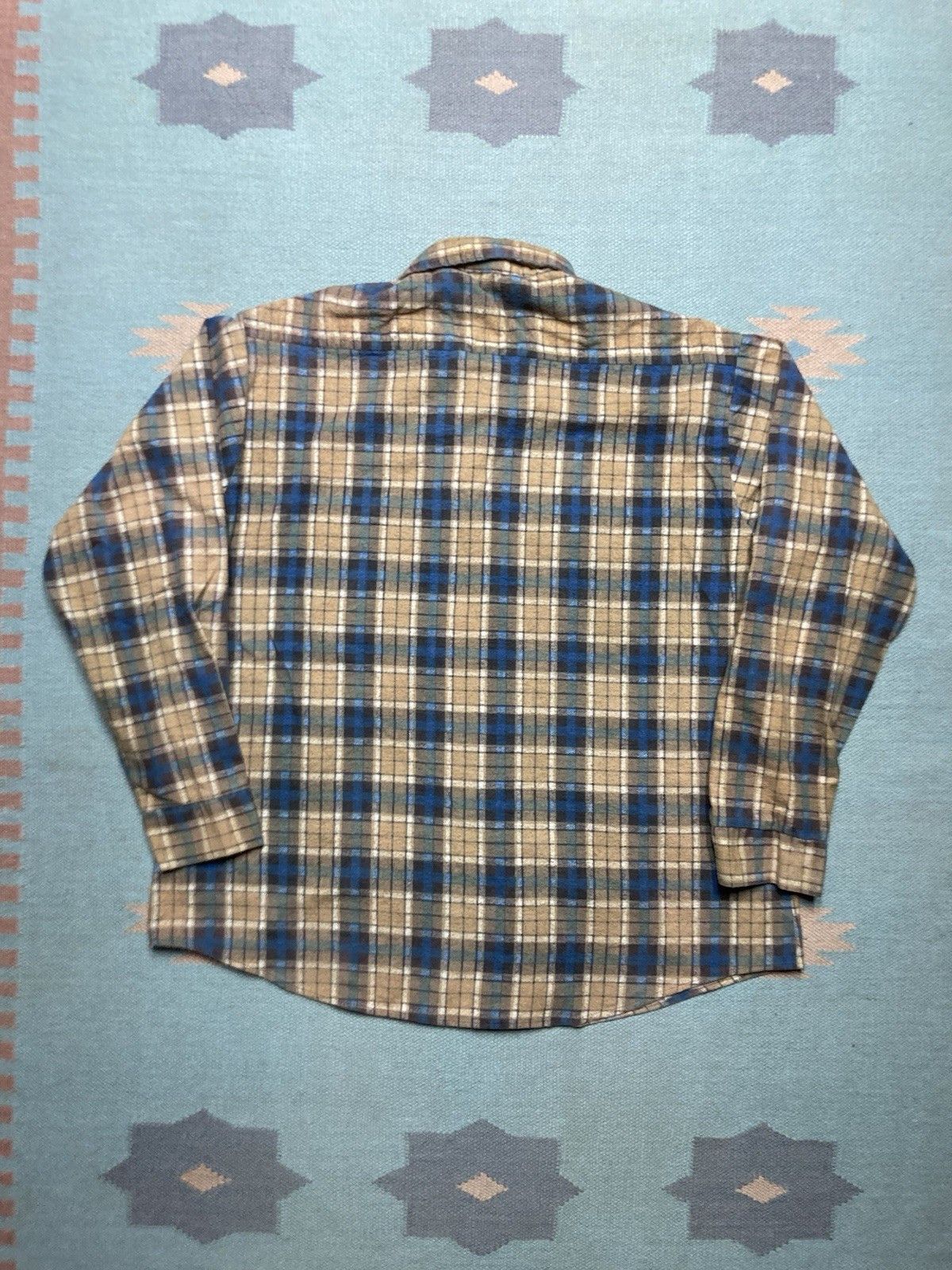 Vintage Vintage 70s flannel shirt mostly cotton plaid USA XL Size US XL / EU 56 / 4 - 5 Thumbnail