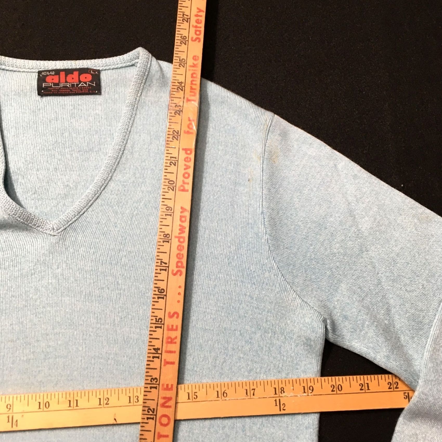 Aldo Vintage aldo Puritan Sweater Mens Size large Knit Wool Blend blue 40 1/2 42 Size US L / EU 52-54 / 3 - 4 Thumbnail