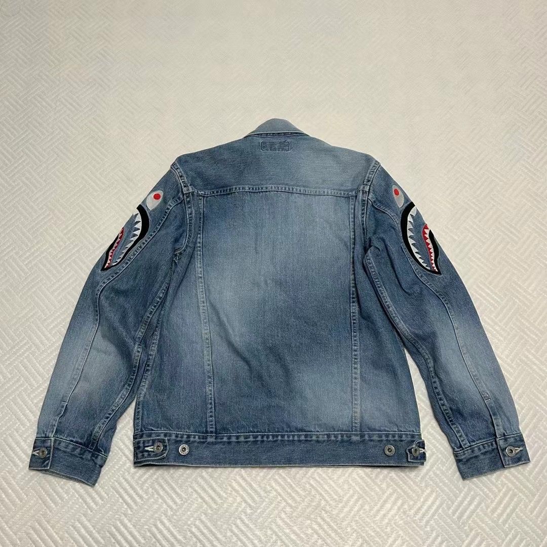 Bape SHARK DENIM JACKET Size US M / EU 48-50 / 2 - 2 Thumbnail
