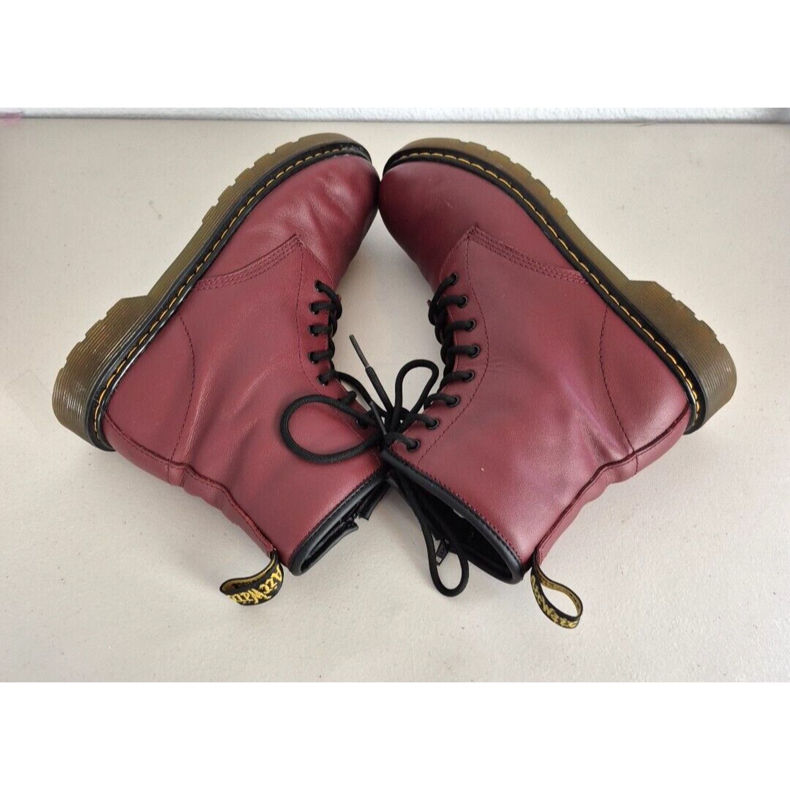 Dr. Martens Dr. Martens 1460 Y Combat Boots Womens US 7 Cherry Red Size US 7 / IT 37 - 12 Thumbnail