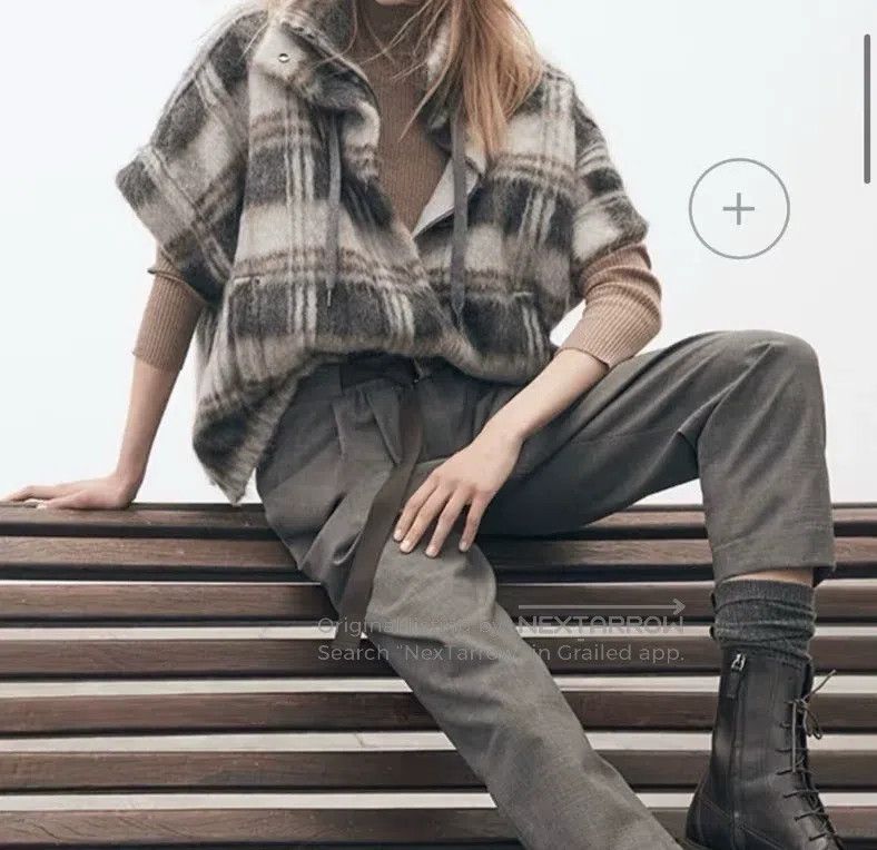 Brunello Cucinelli Brunello Cucinelli Gingham Wool Mohair Cloak Vest Size M / US 6-8 / IT 42-44 - 8 Thumbnail