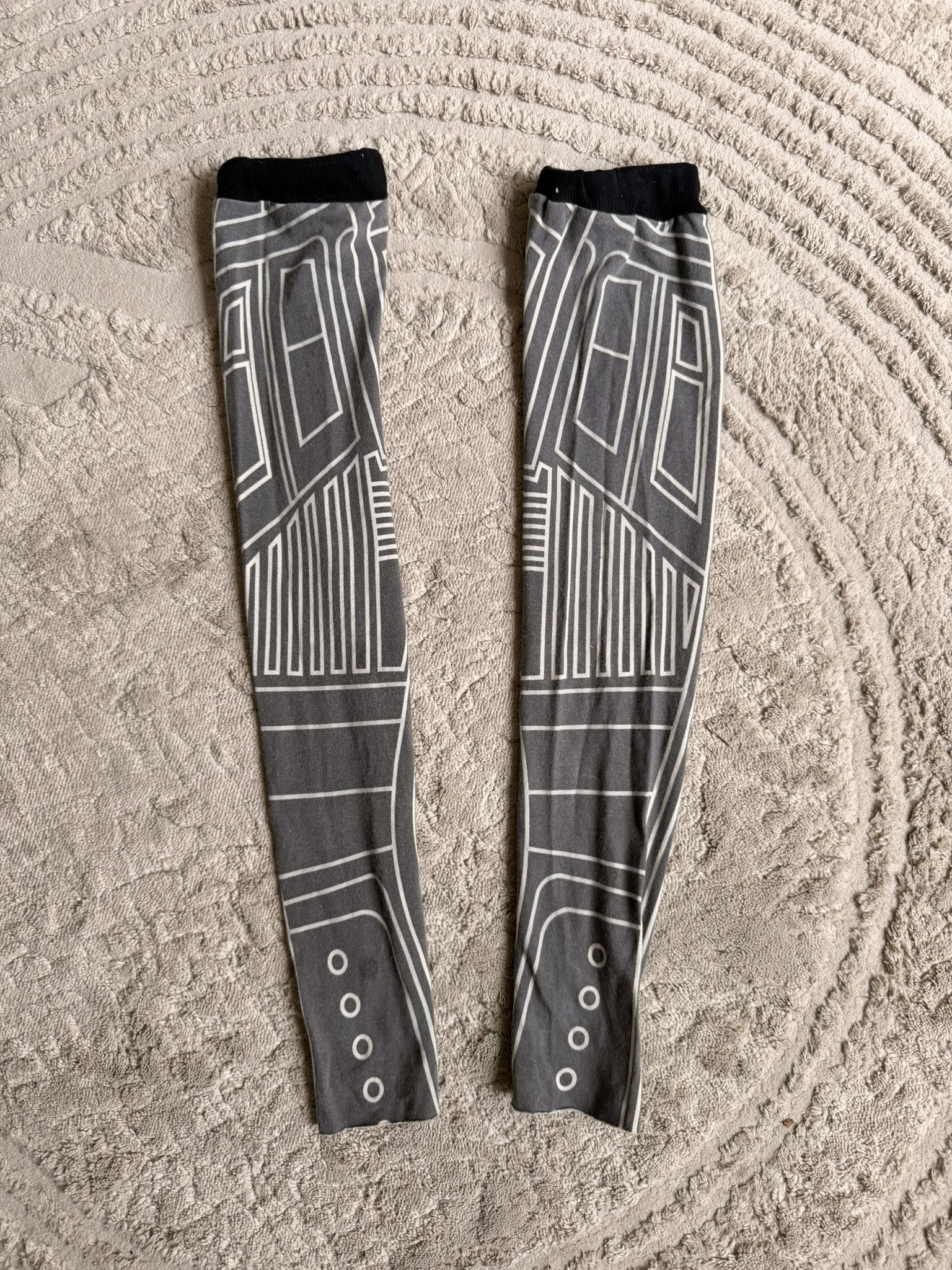 Demobaza Demobaza Grey Graphic Arm Sleeves Size ONE SIZE - 3 Thumbnail