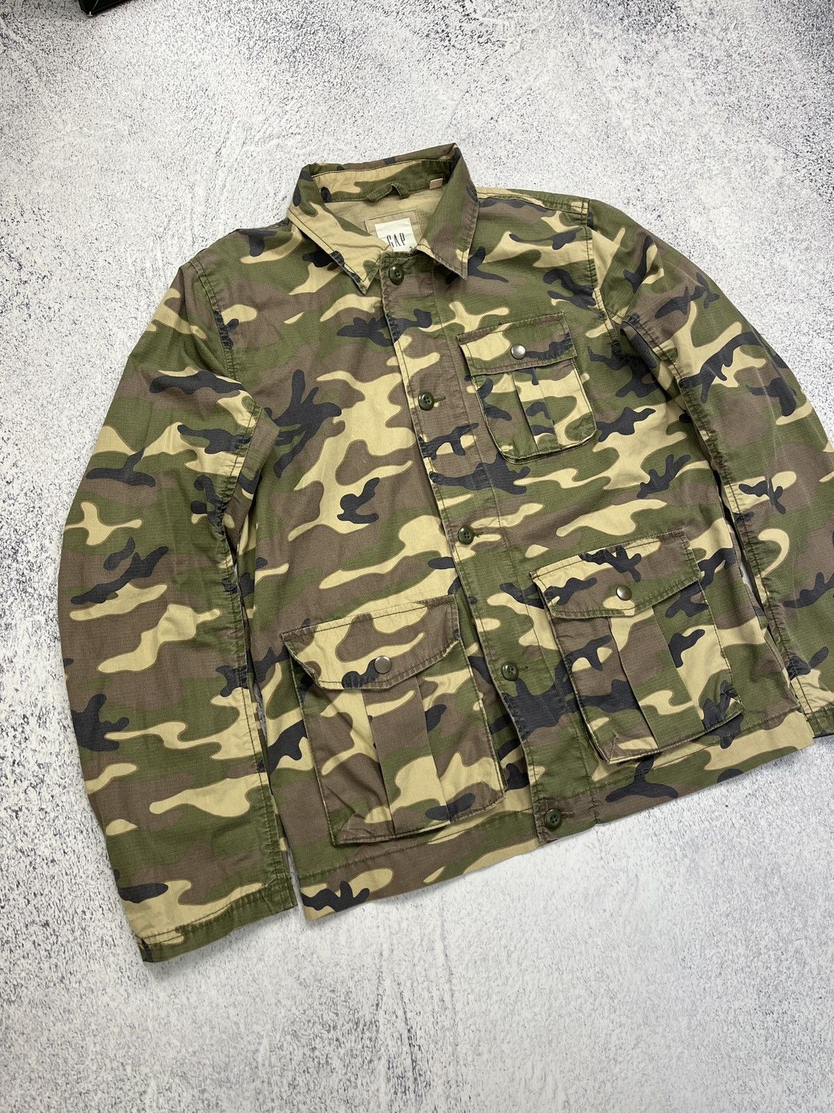 Gap Vintage 00’s Y2k GAP Camo Men’s Field Jacket Japanese Rare Size US M / EU 48-50 / 2 - 3 Thumbnail