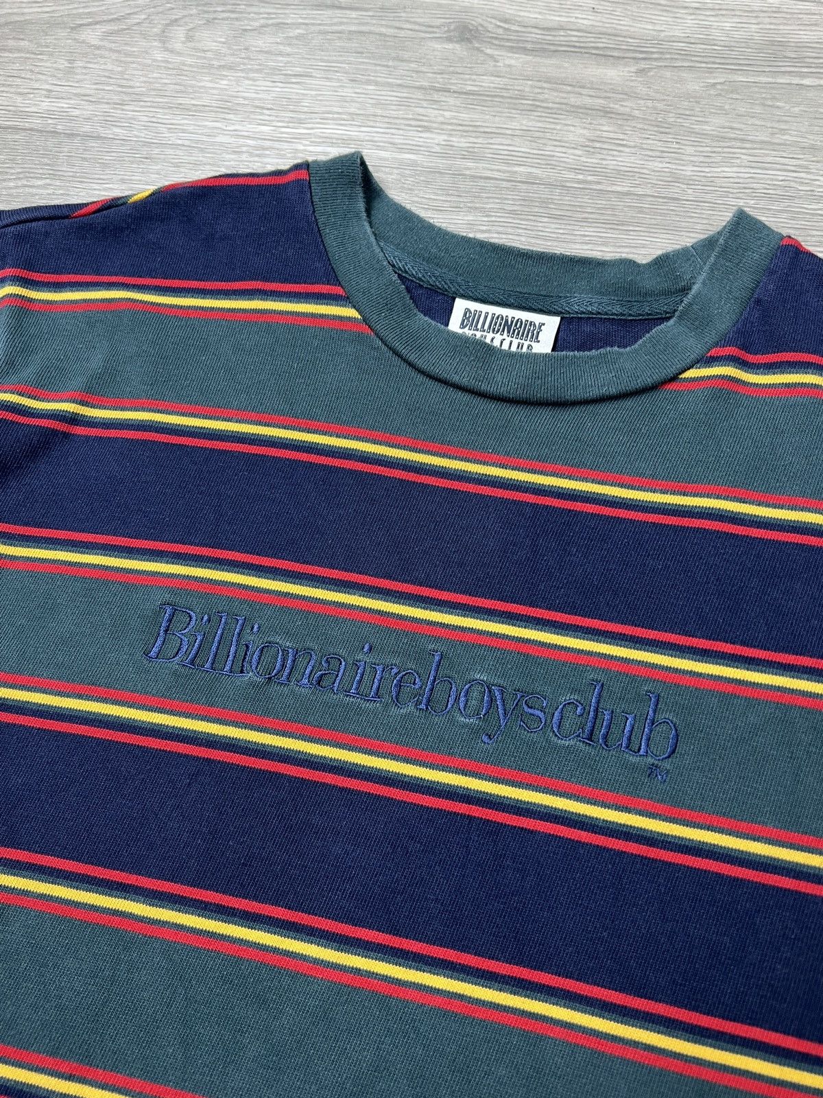 Billionaire Boys Club Billionaire Boys Club BBC Striped Embroidered Logo Tee sz XL Size US XL / EU 56 / 4 - 4 Thumbnail