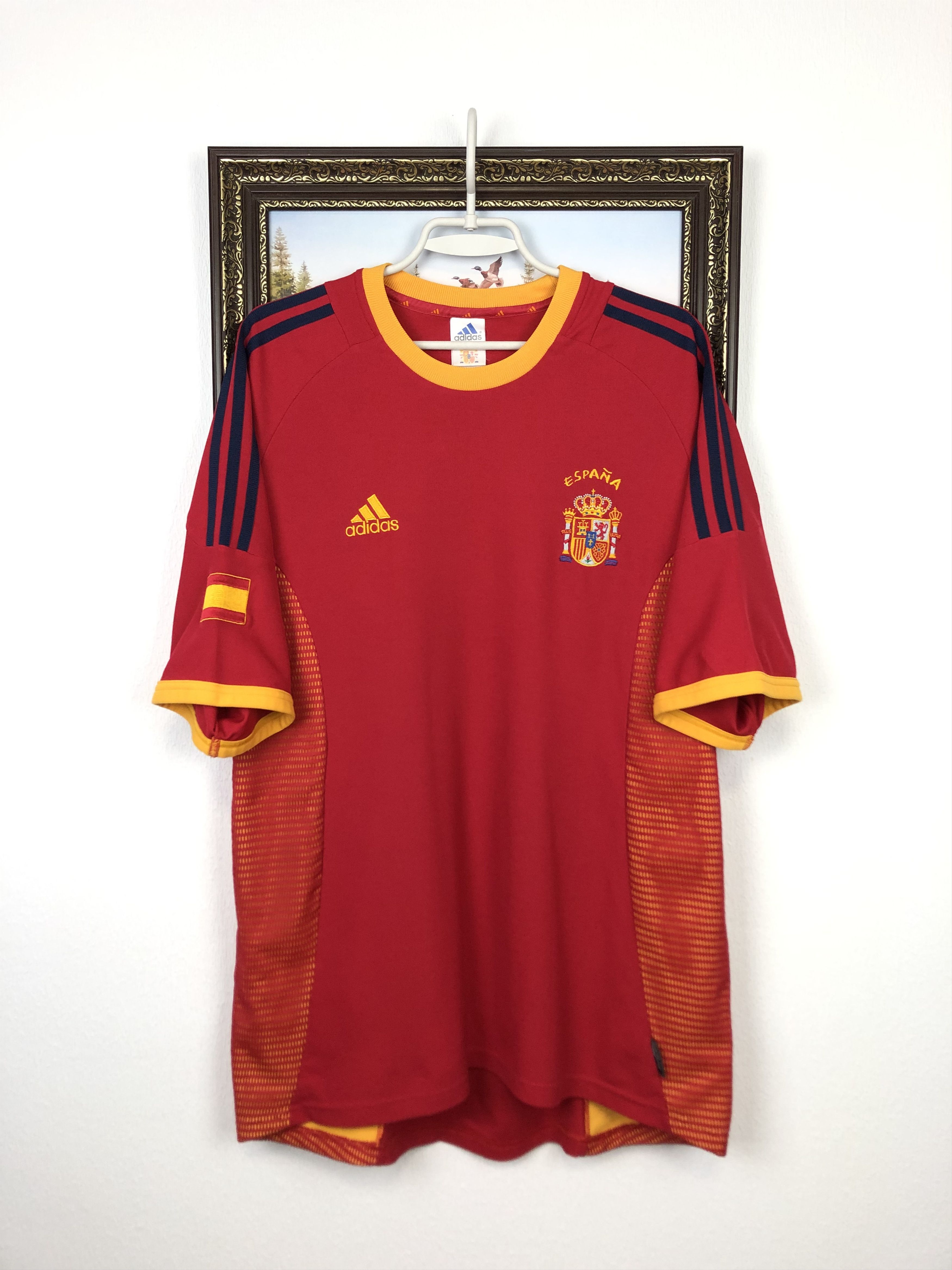 Adidas Spain football shirt 2002 Soccer Adidas Jersey Tee Hype Size US XL / EU 56 / 4 - 1 Thumbnail