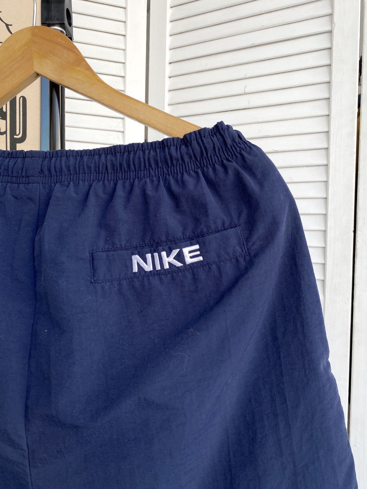 Nike × Vintage Nike Vintage 90s Solo Swoosh Nylon Retro Shorts Size US 34 / EU 50 - 6 Thumbnail