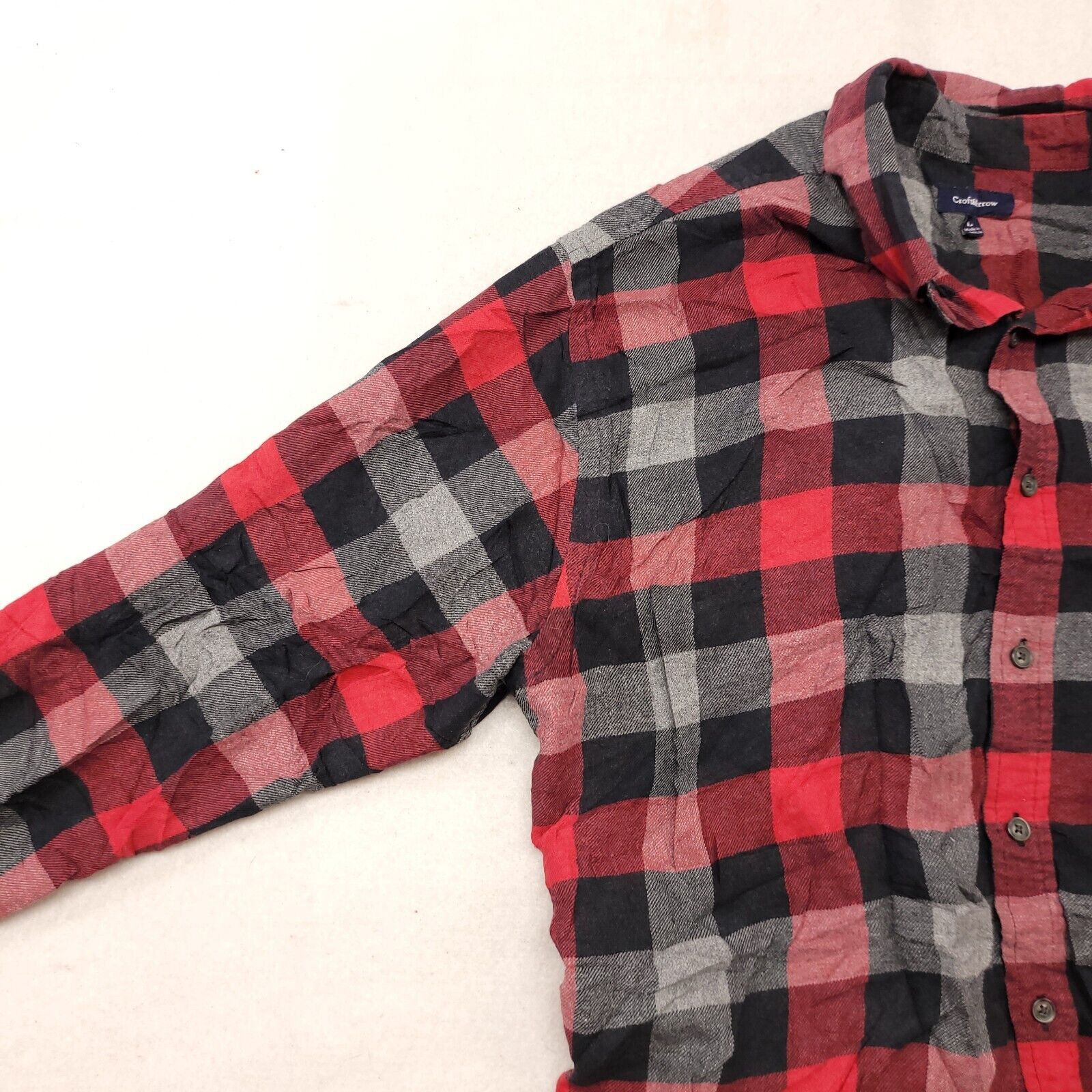 Croft & Barrow Croft & Barrow Gingham Flannel Shirt Mens Size L Red Black Size US L / EU 52-54 / 3 - 4 Thumbnail