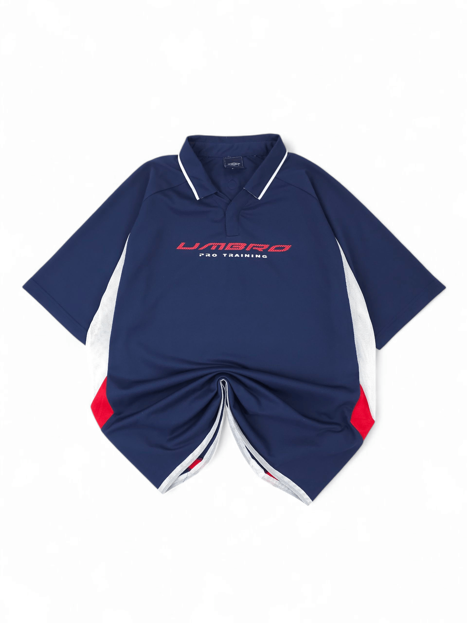 Umbro 💎 90's Vintage Umbro Navy Blue Pro Training Polo Shirt Y2K Size US L / EU 52-54 / 3 - 1 Thumbnail