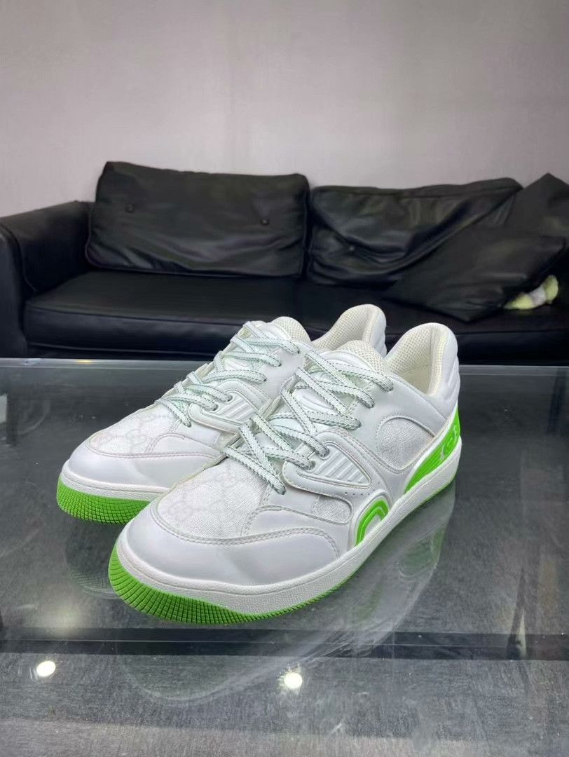 Gucci Gucci Green Lowtop Sneakers 9 Men Size US 9 / EU 42 - 1 Thumbnail