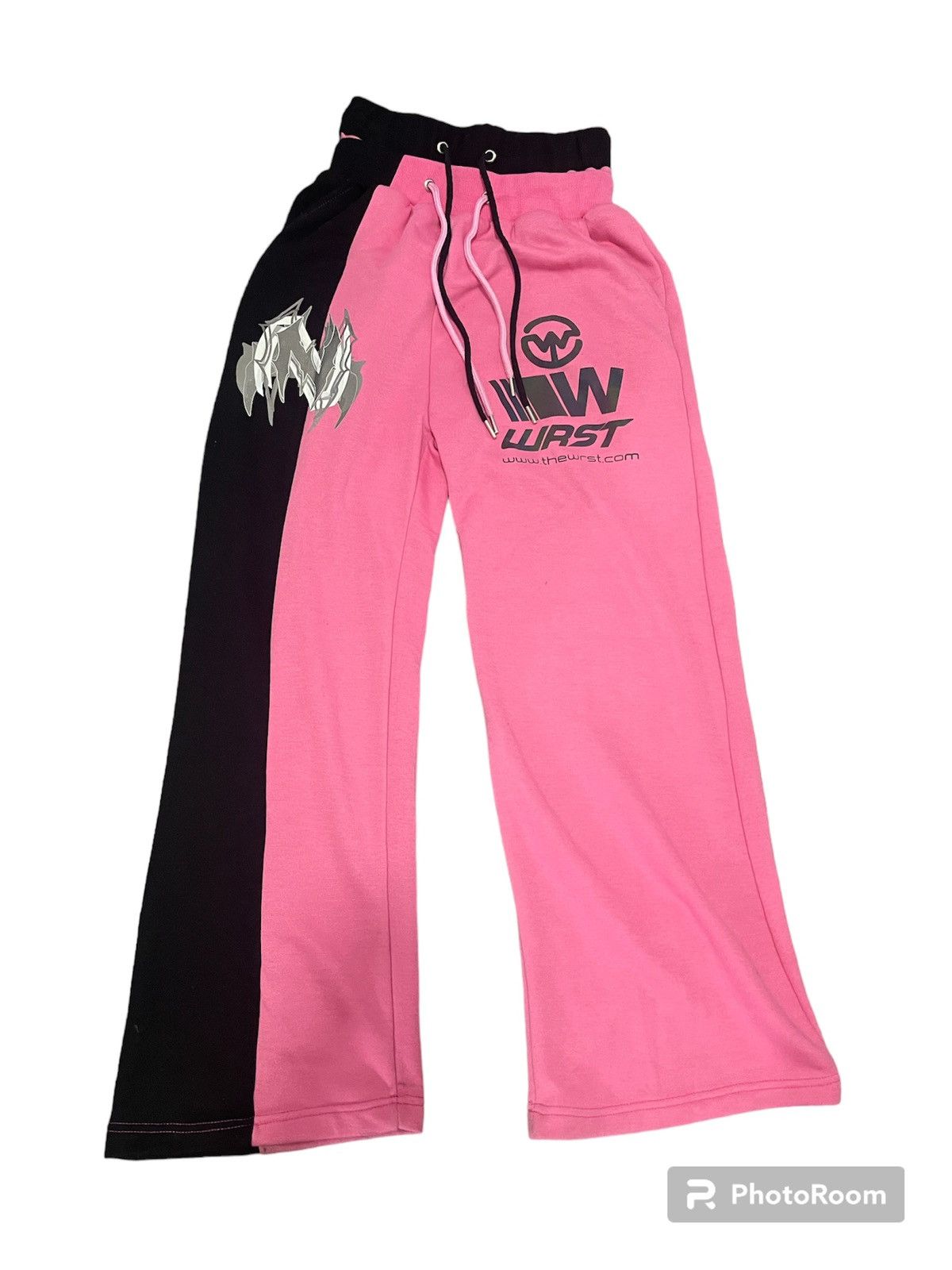 Image of The Wrst X Nightclub 3M Bootcut Double-Waist Pink Sweatpants, Men's (Size 30)