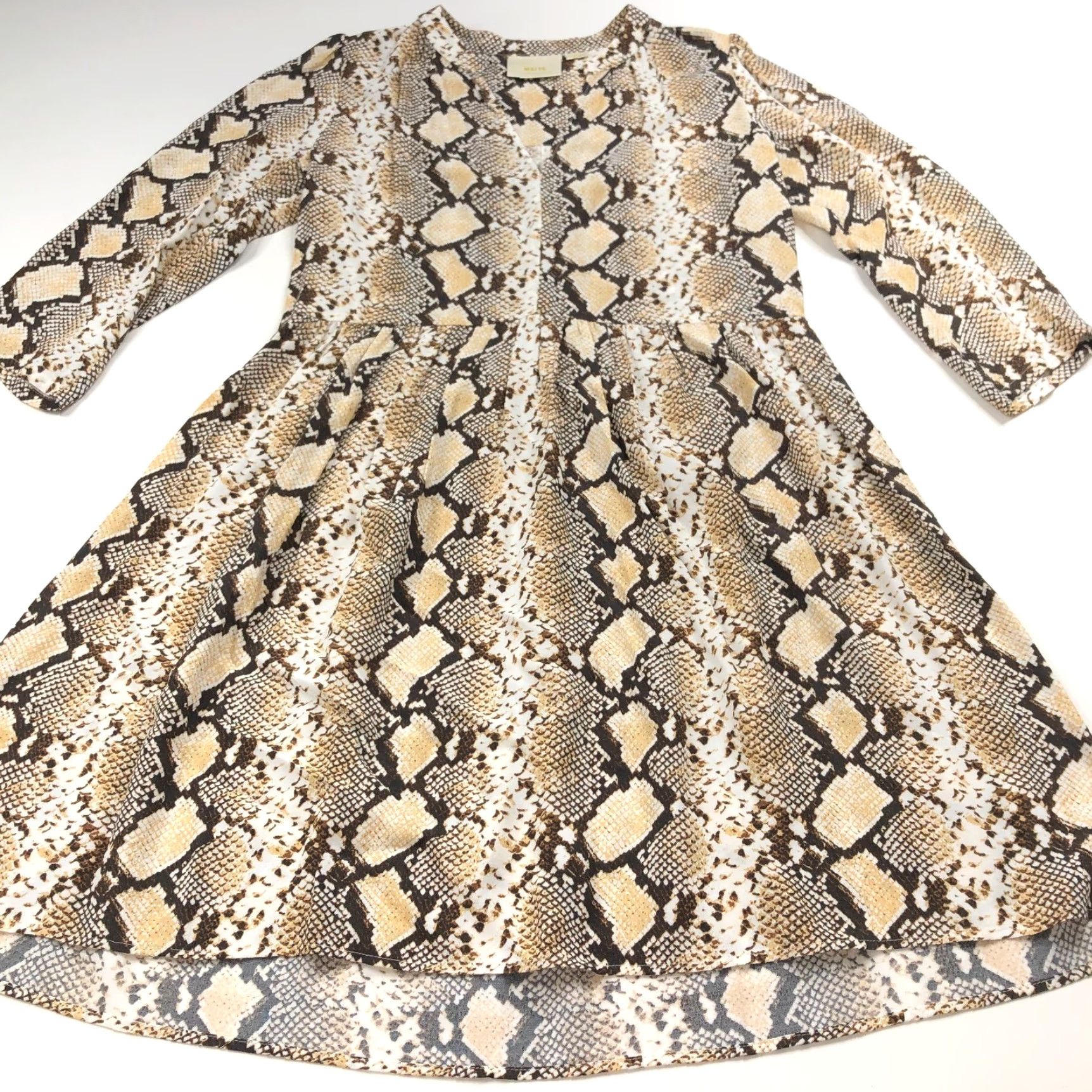 Anthropologie Maeve Anthropologie A-Line Dress Knee Length Animal All Over Print Brown MINT Size M / US 6-8 / IT 42-44 - 5 Thumbnail